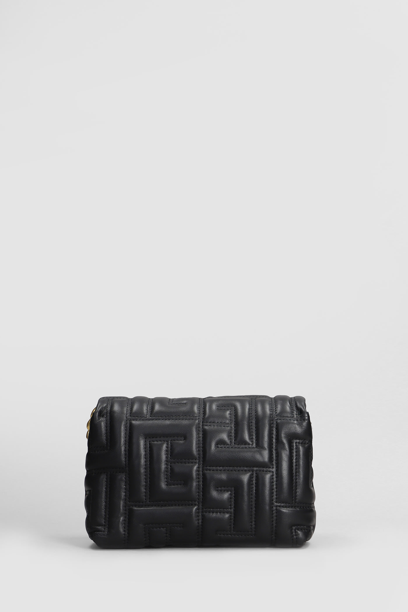 Shop Balmain 1945 Soft Shoulder Bag In Black Leather