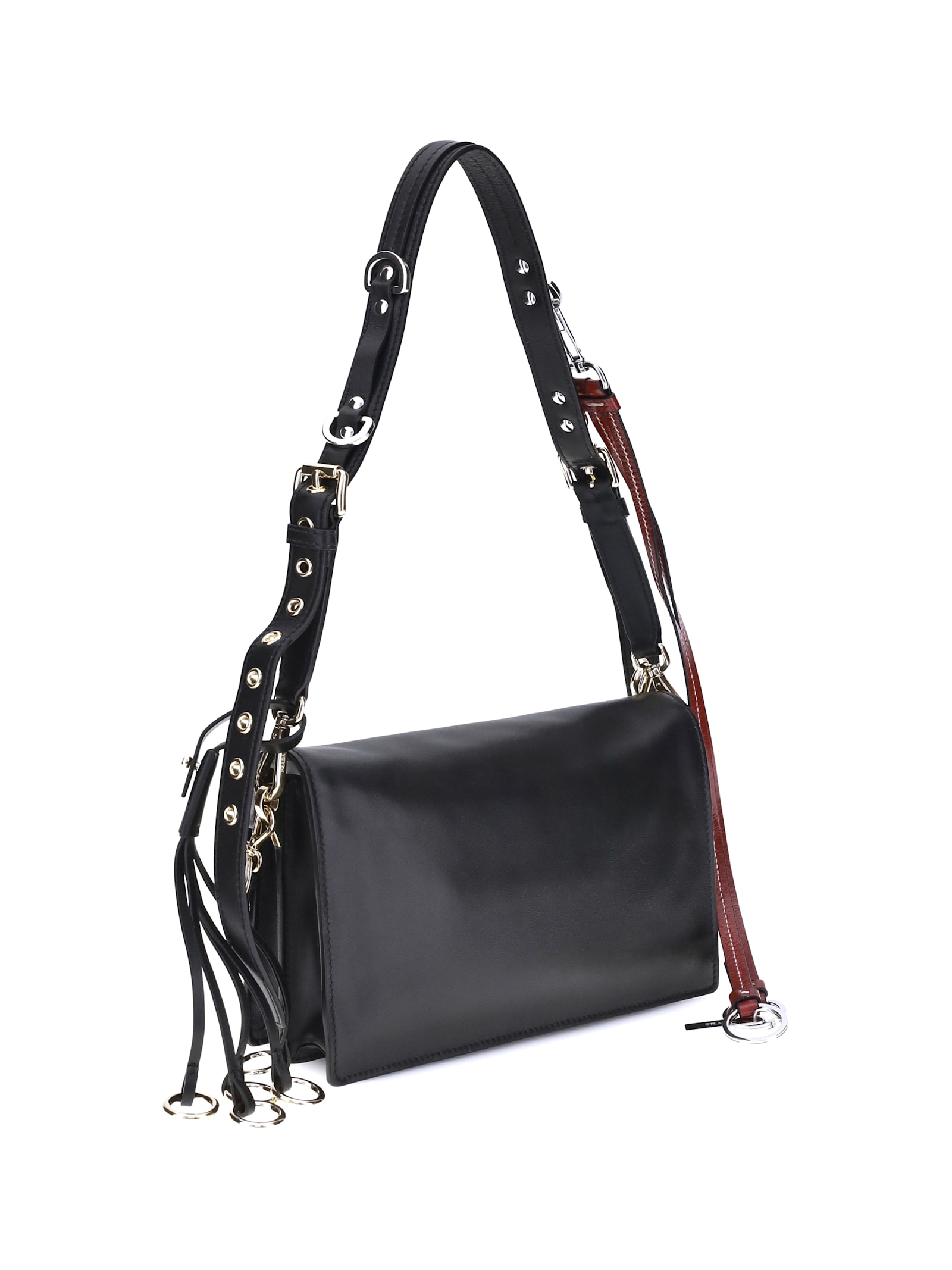 Prada Soft Sound Small Shoulder Bag In Black