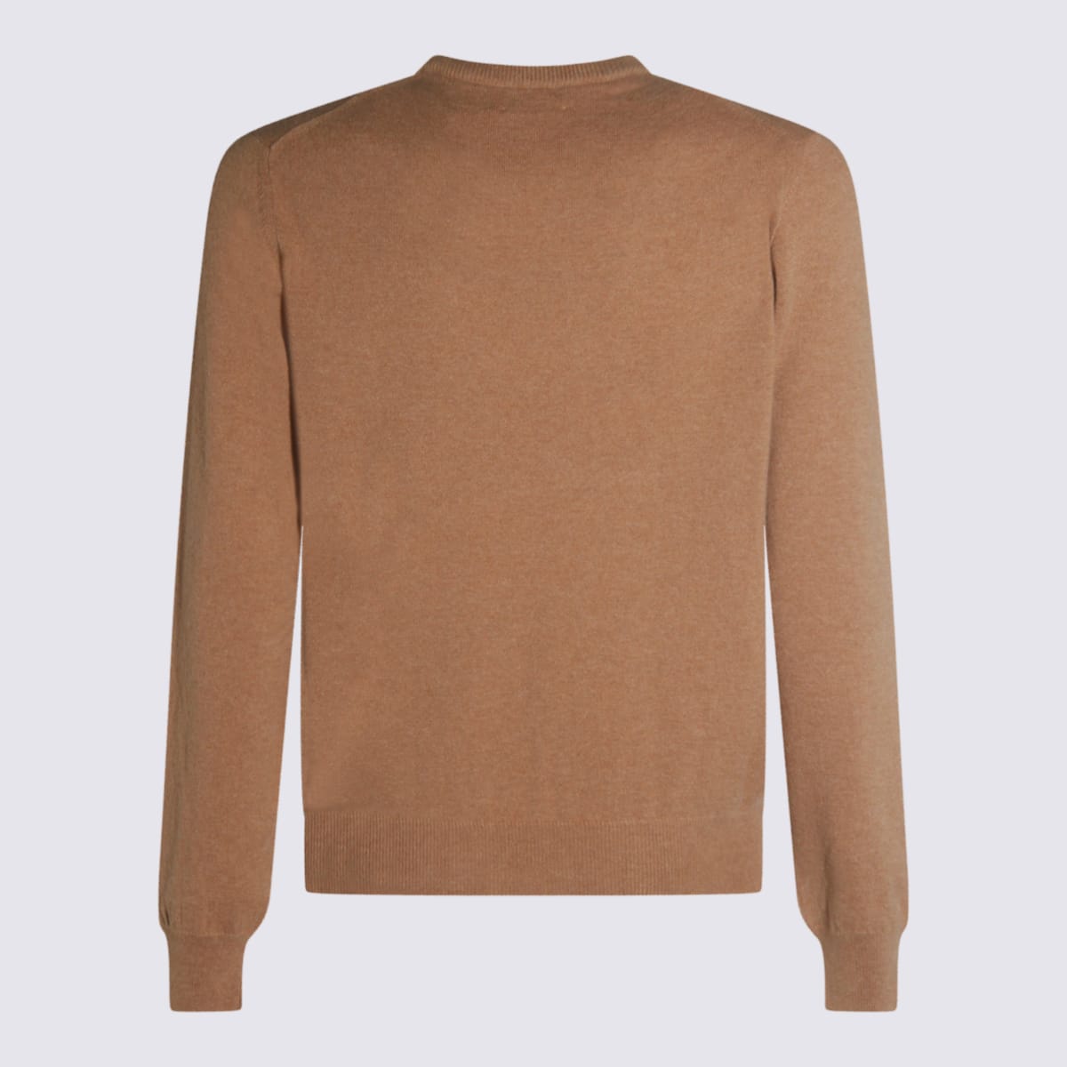 Malo Cashmere And Silk Crewneck In Brown