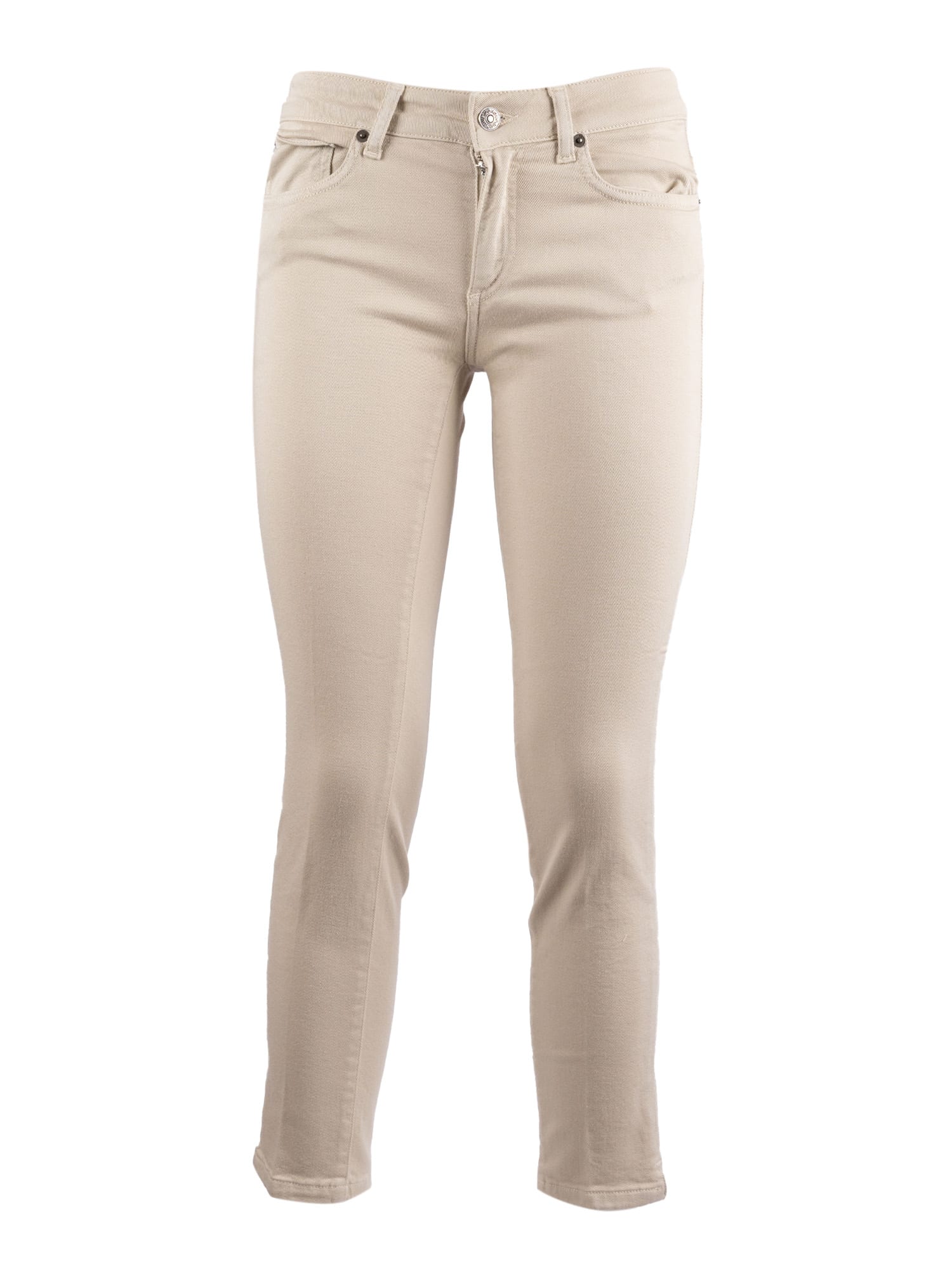 Dondup Jeans With Belt Loops In Neutral