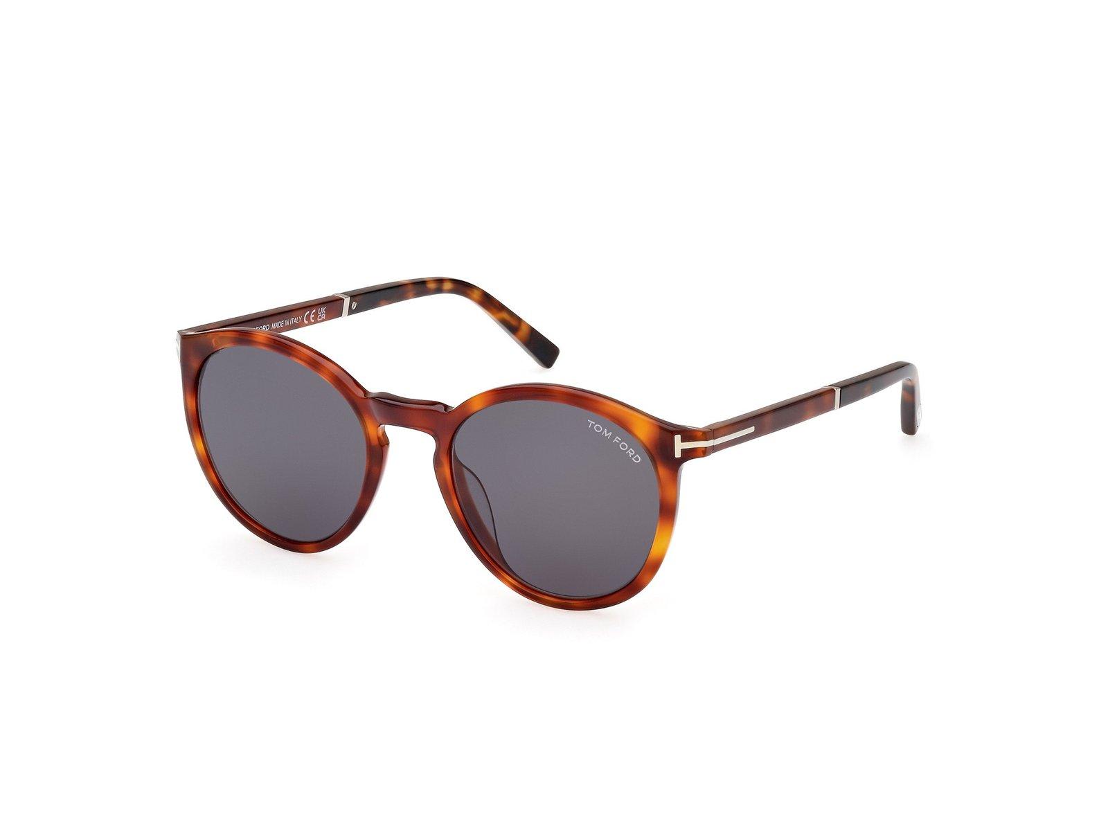 Shop Tom Ford Round Frame Sunglasses In 53a