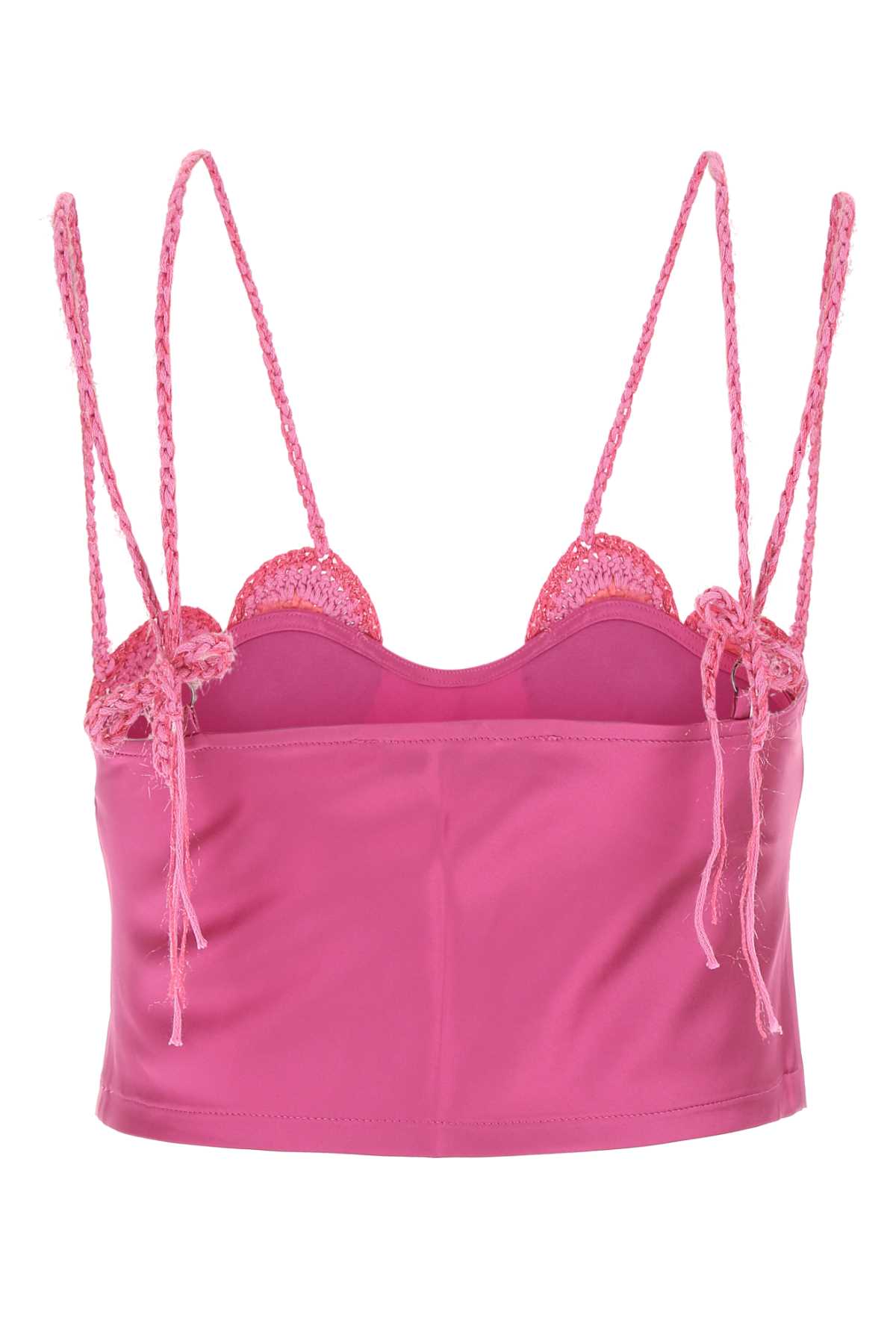 Marco Rambaldi Fucsia Satin Top In 014