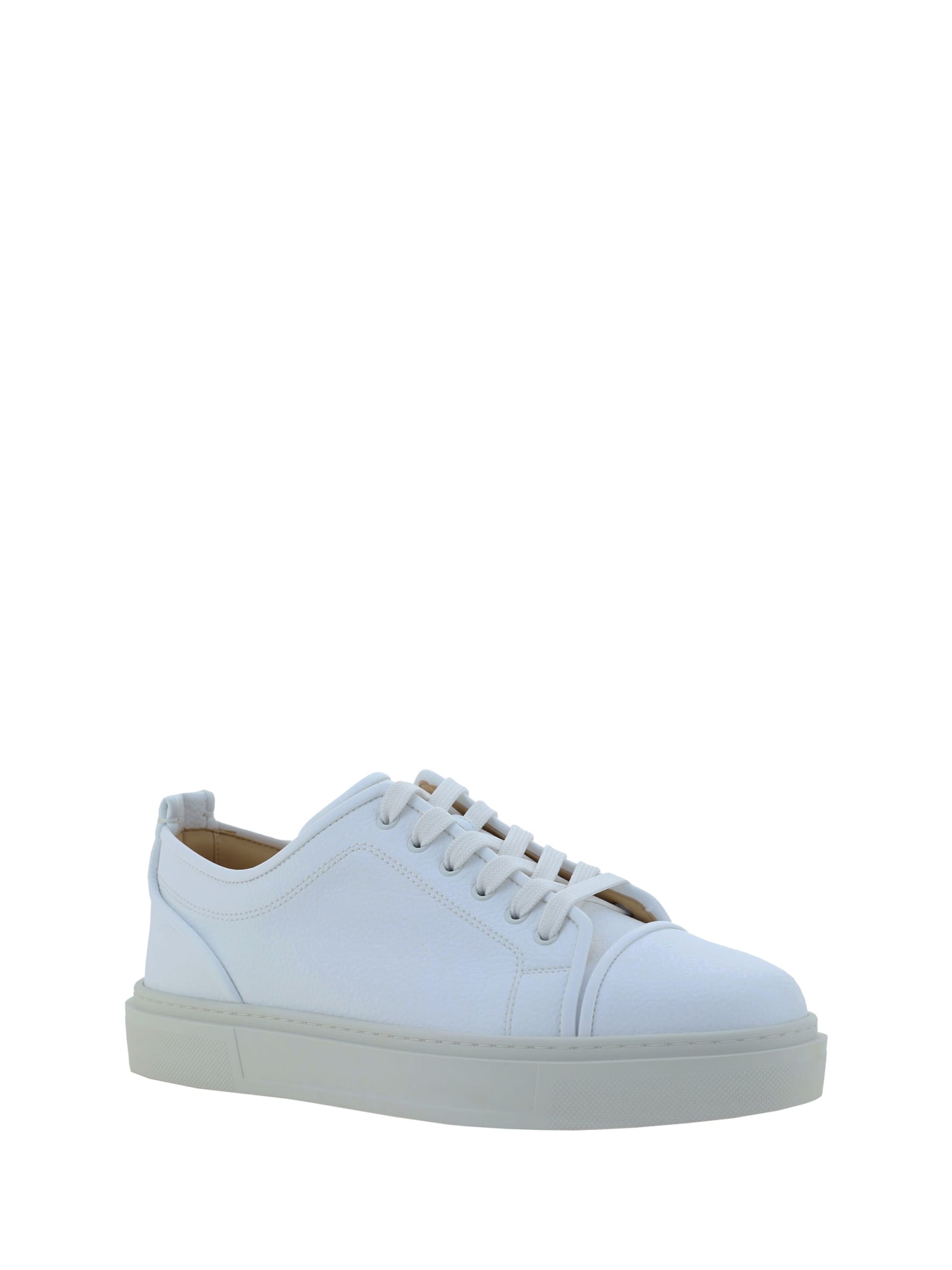Shop Christian Louboutin Adolon Kunior Sneakers In White