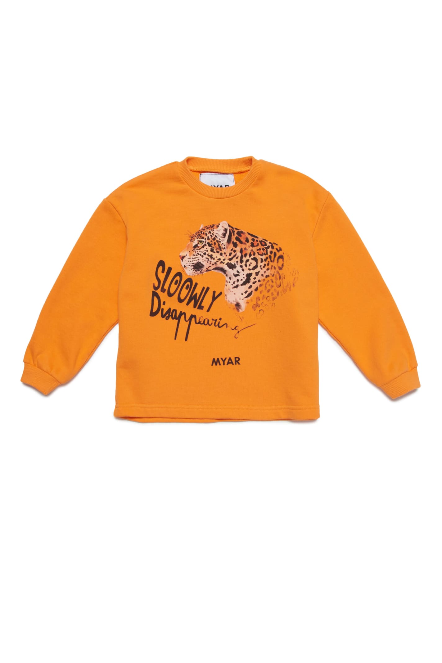 MYAR Mys21u Sweat-shirt Myar Deadstock Orange Fabric Sweatshirt With Digital Print Sloowly