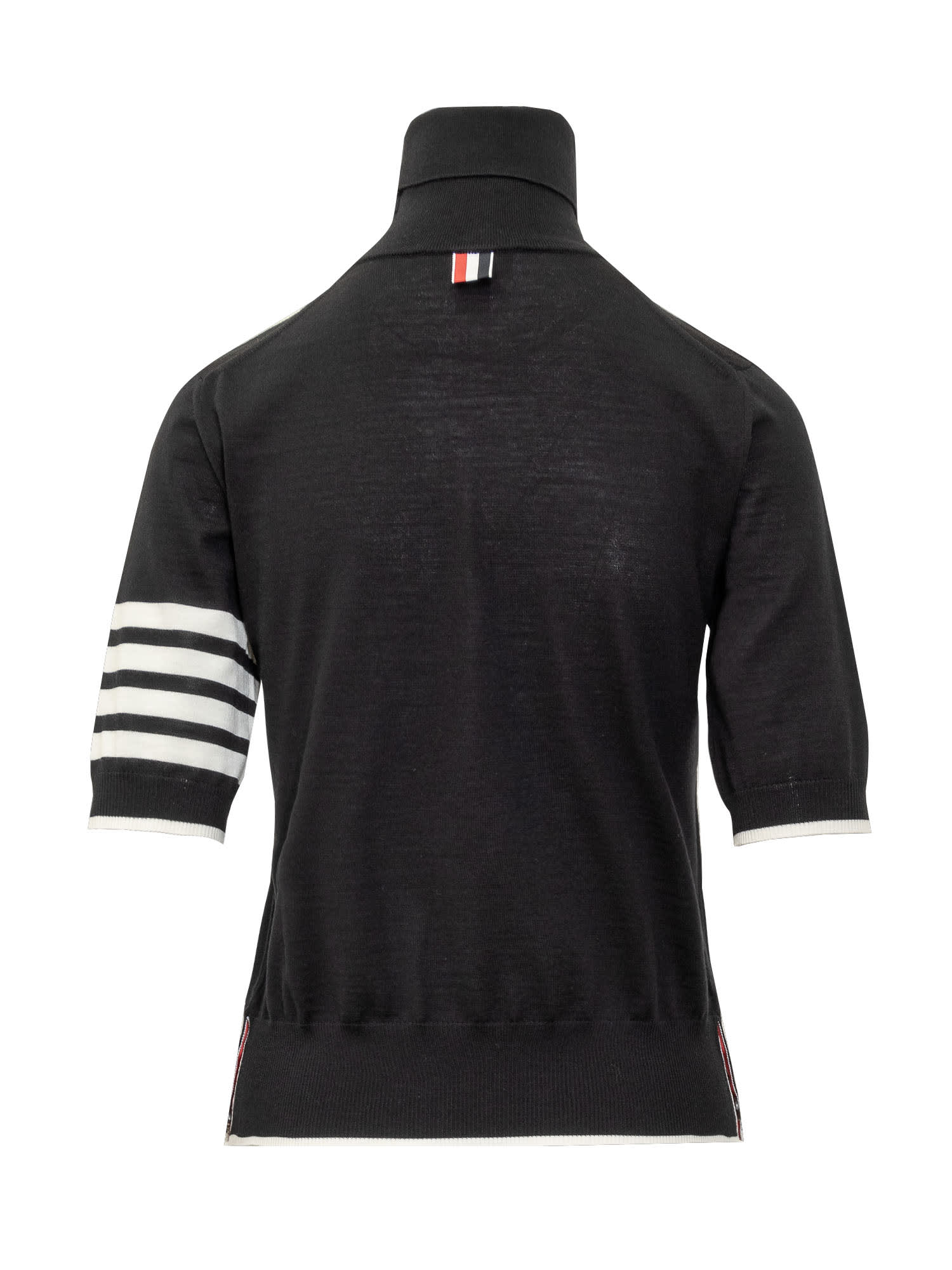 Shop Thom Browne Virgin Wool 4-bar Pullover In Black