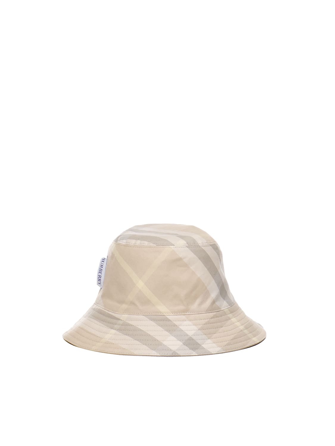 Shop Burberry Reversible Cotton-blend Fishermans Hat In Flax