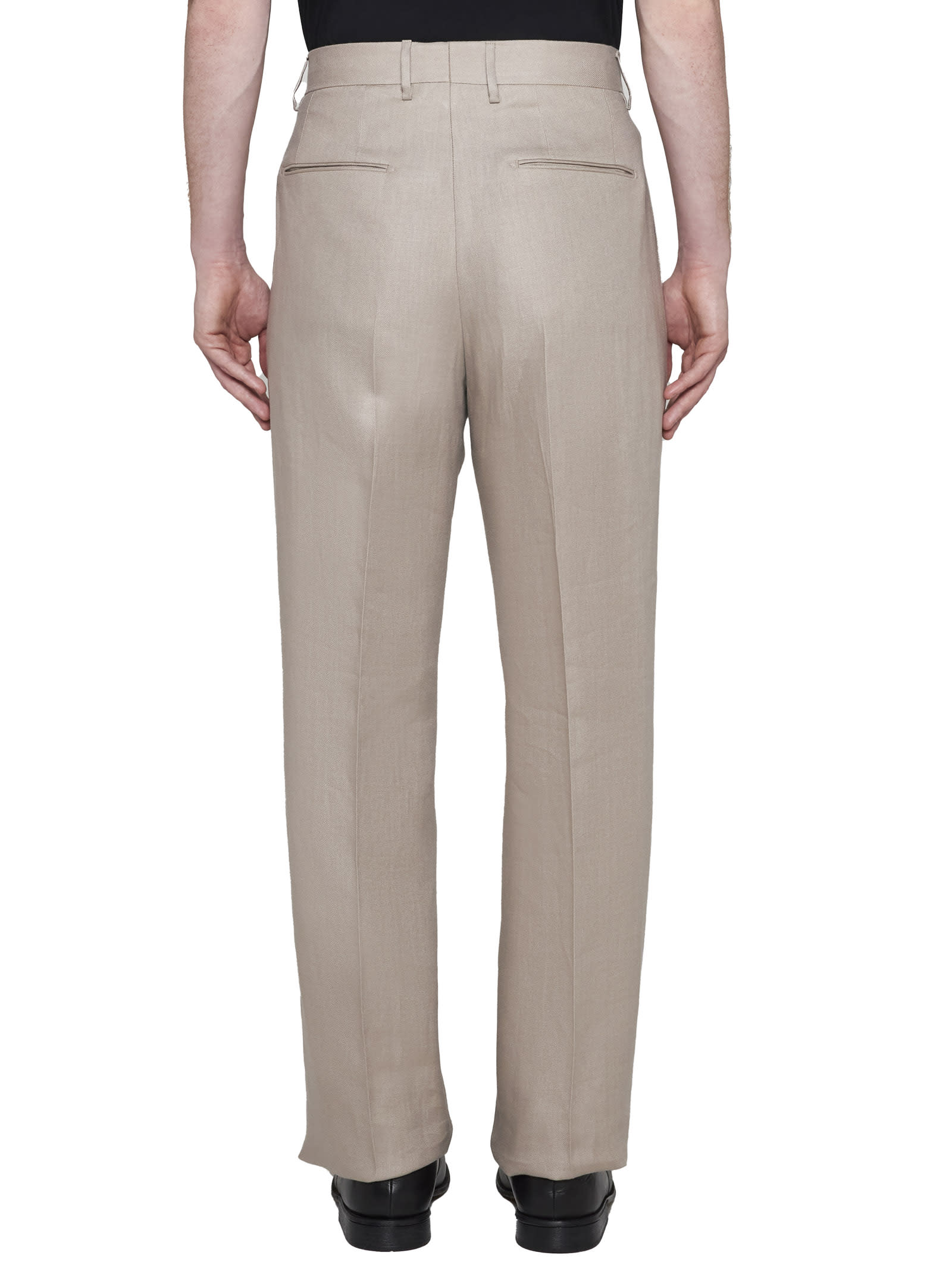 Shop Tagliatore Pants In Dove Grey