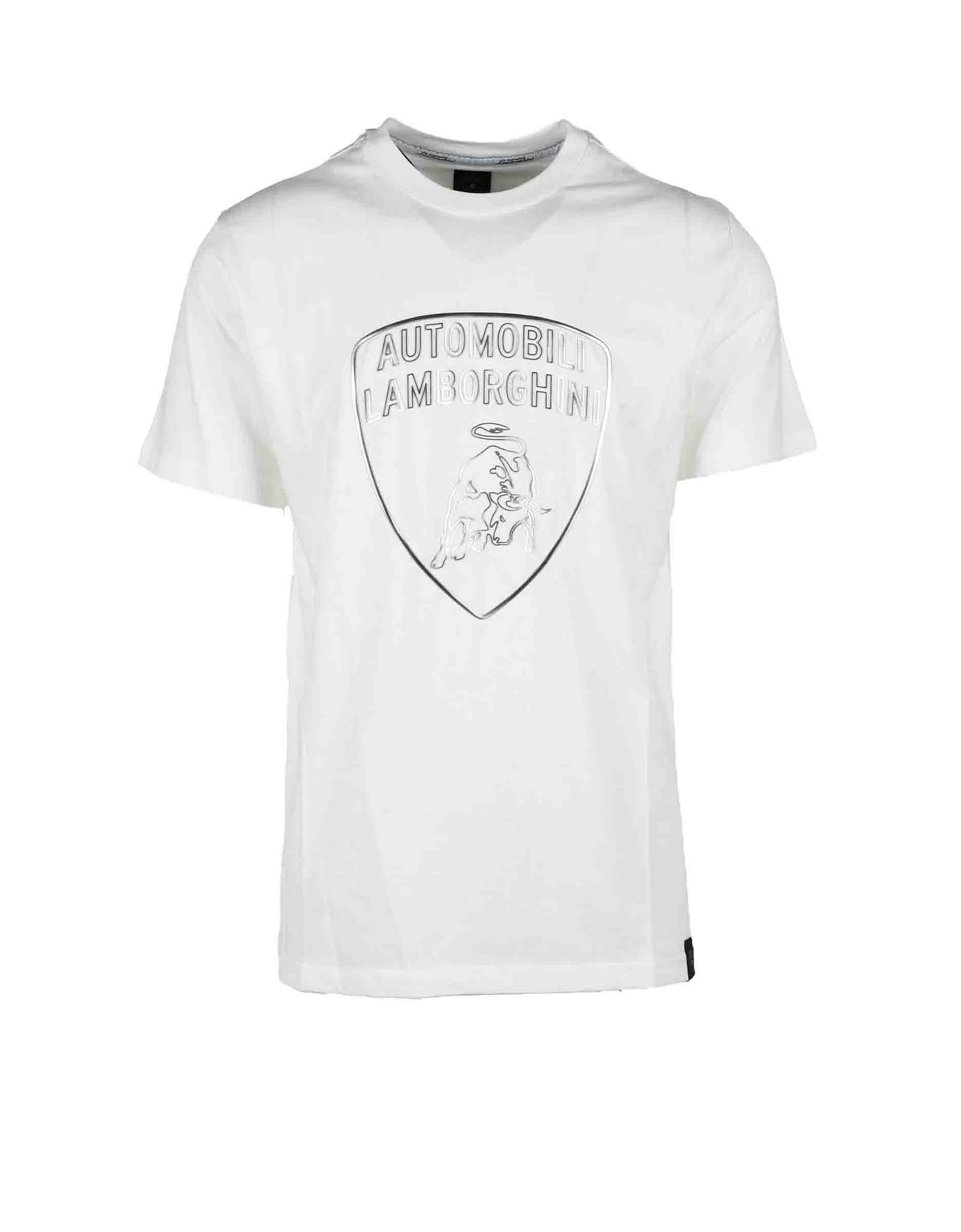Automobili Lamborghini Mens White T-shirt