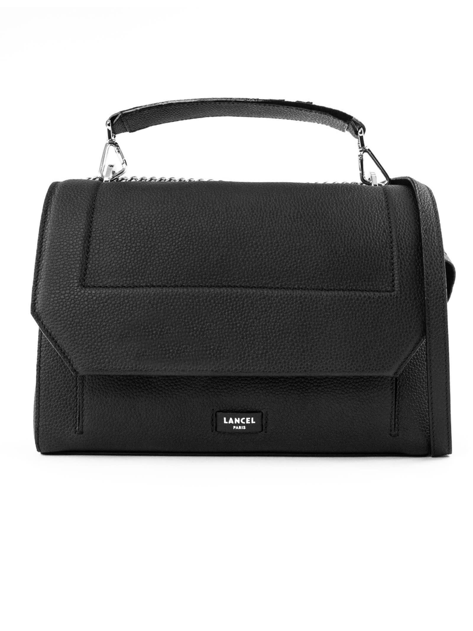 Lancel Black Leather Shoulder Bag