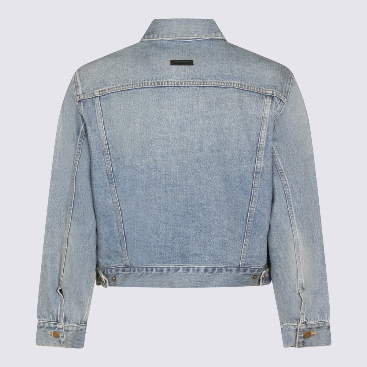 Fear Of God Light Indigo Cotton Denim Jacket In Blue