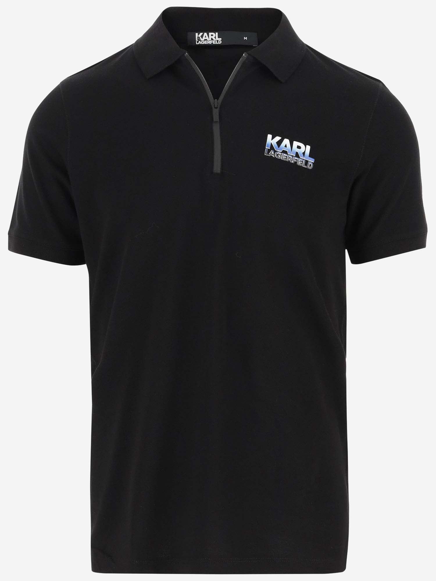 Karl Lagerfeld Stretch Cotton Polo Shirt With Logo