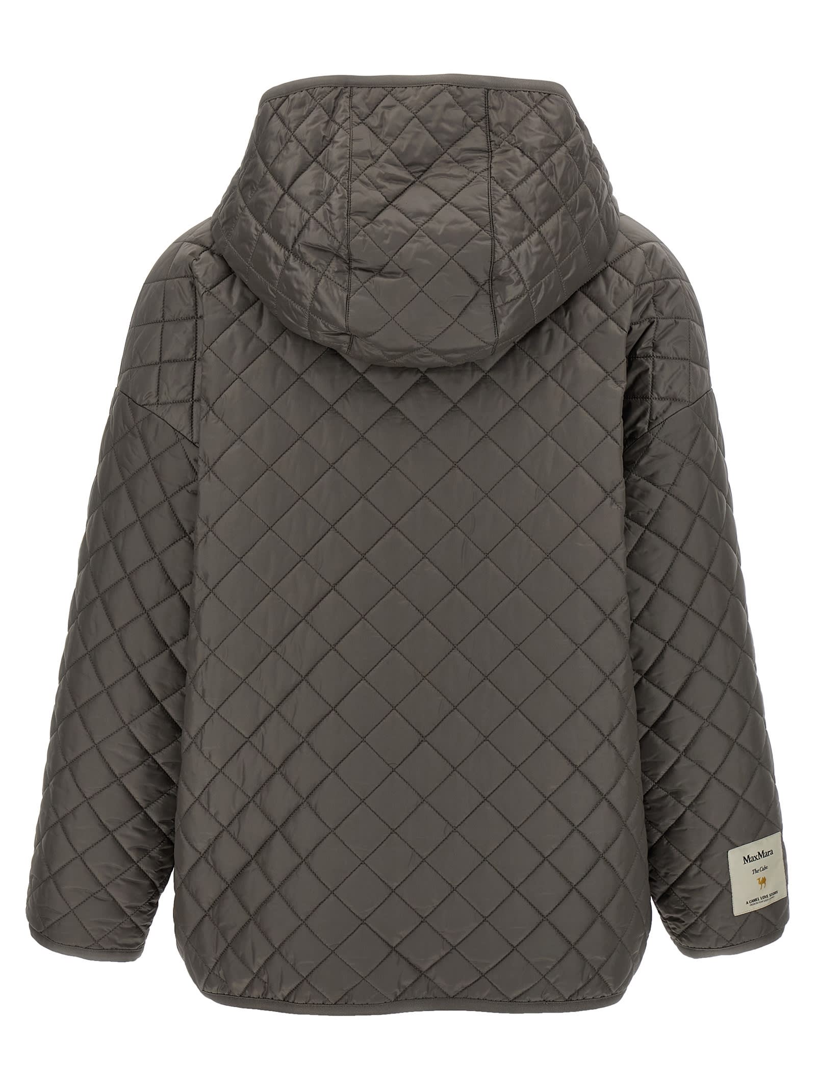 Max Mara The Cube Leo Puffer Jackets Gray In Gray