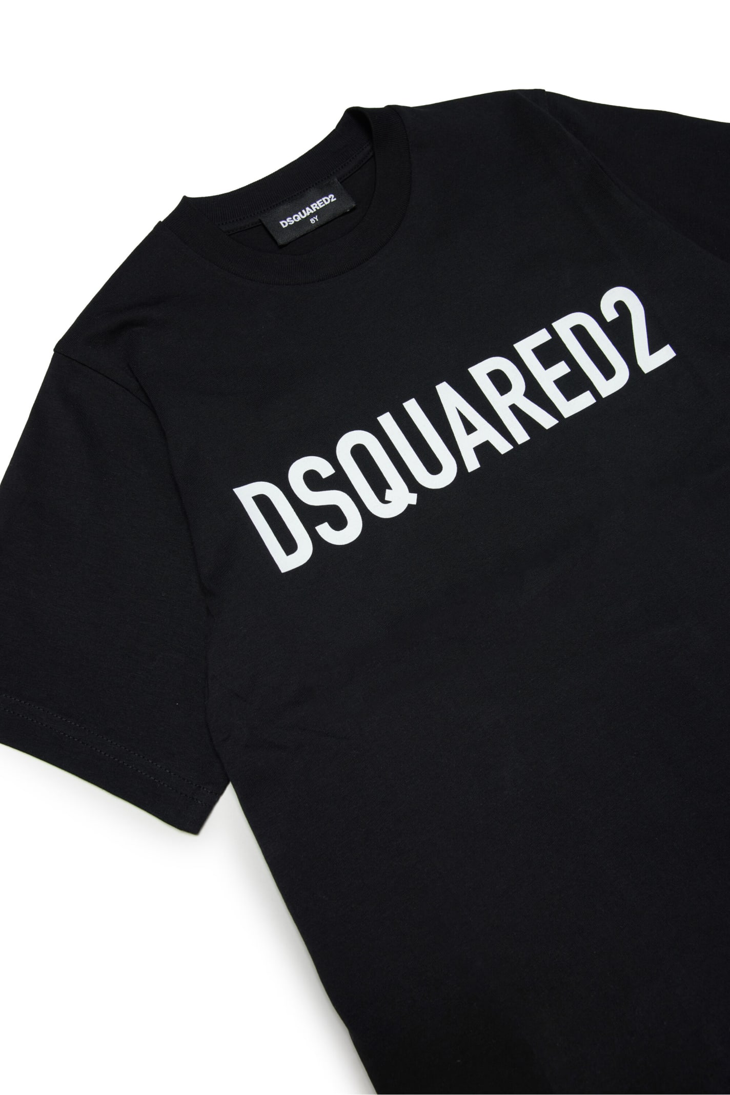 Shop Dsquared2 D2t857u Slouch Fit-eco T-shirt Dsquared Black Organic Cotton T-shirt With Logo In Nero