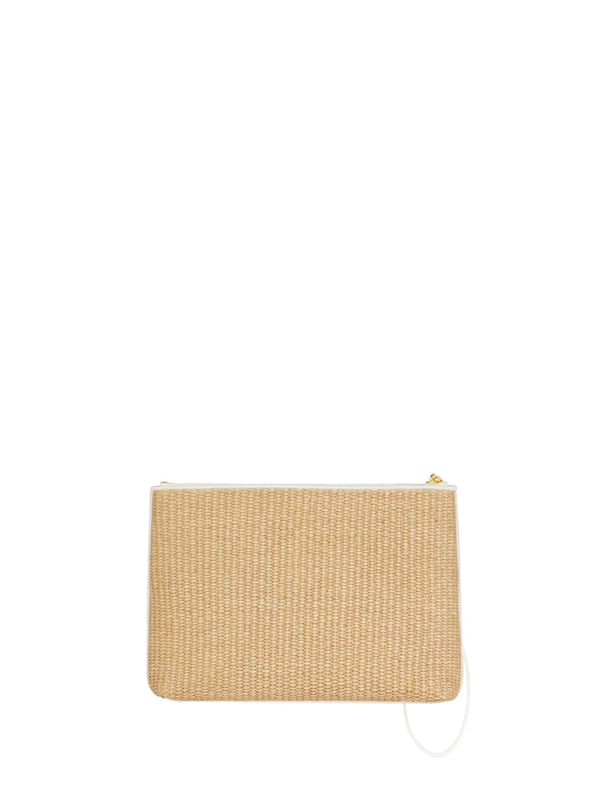 Shop Givenchy Clutch In Natural Raffia In White