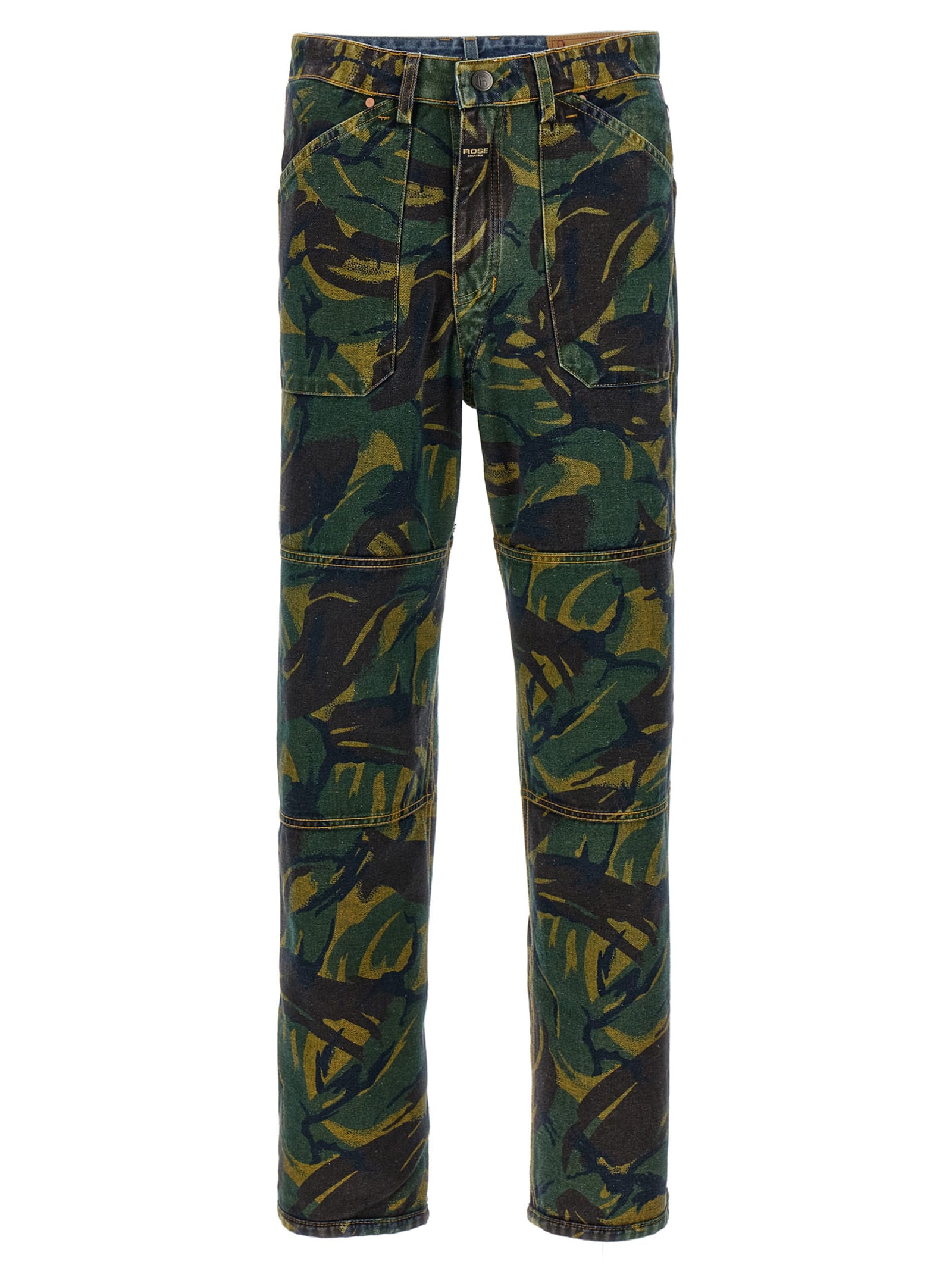 Shop Martine Rose Camo Reversible Jeans In Blue