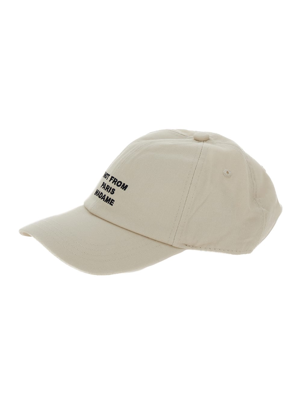 la Casquette Slogan Beige Baseball Cap With Embroidery In Cotton Man