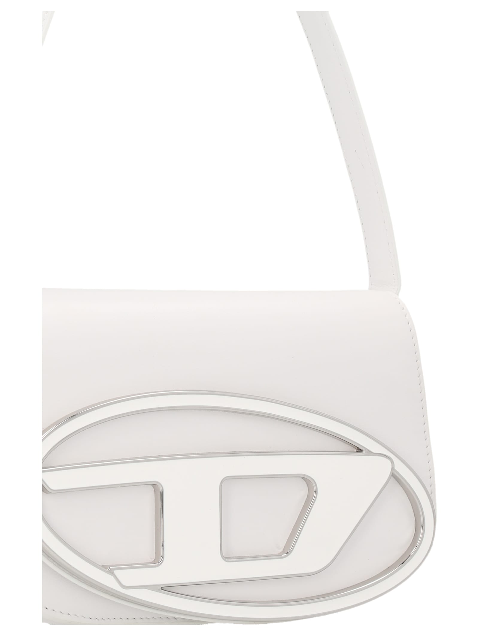 Shop Diesel 1dr Shoulder Bag In Silver