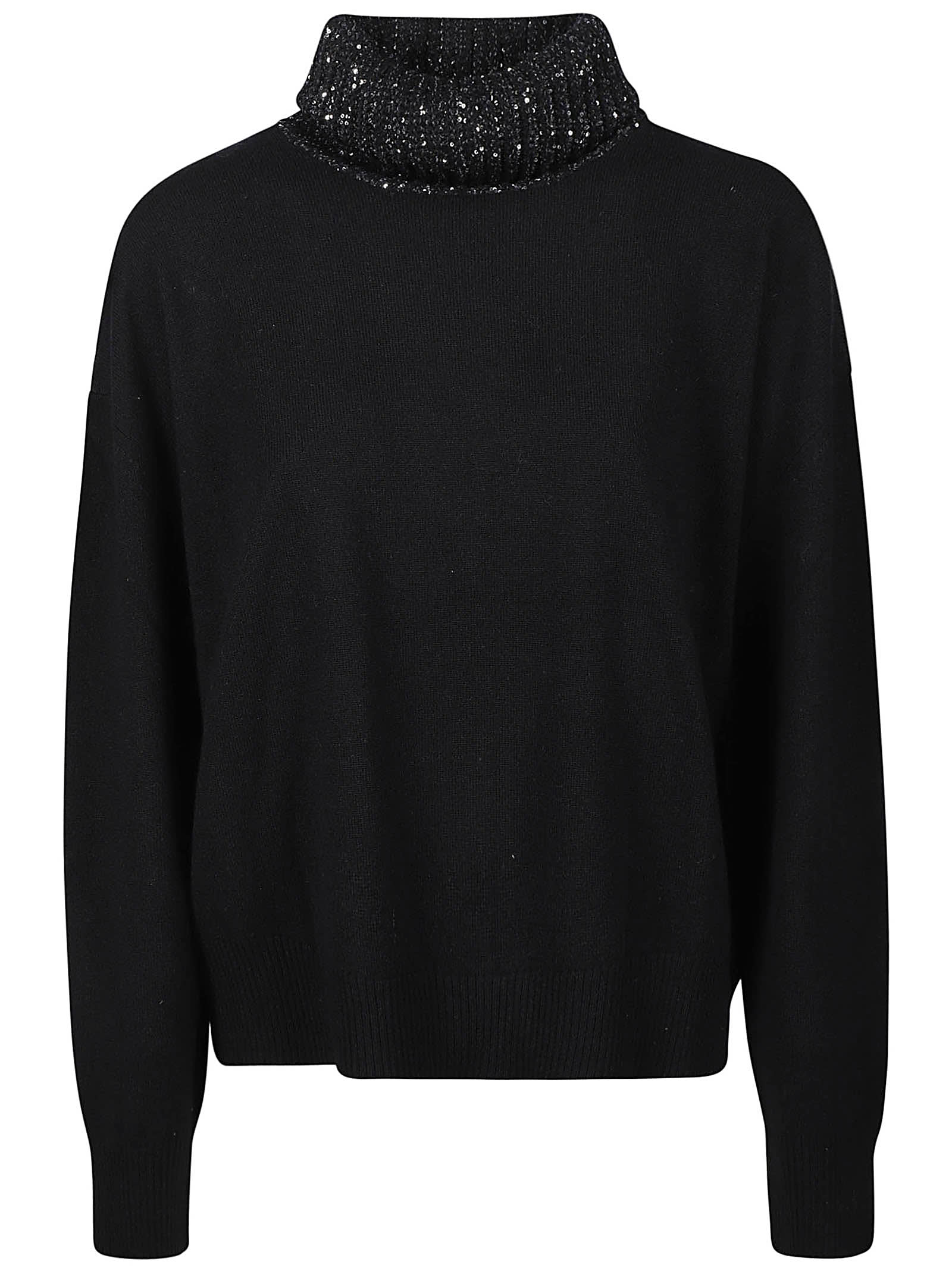 Shop Fabiana Filippi Turtle Neck Sweater In Nero