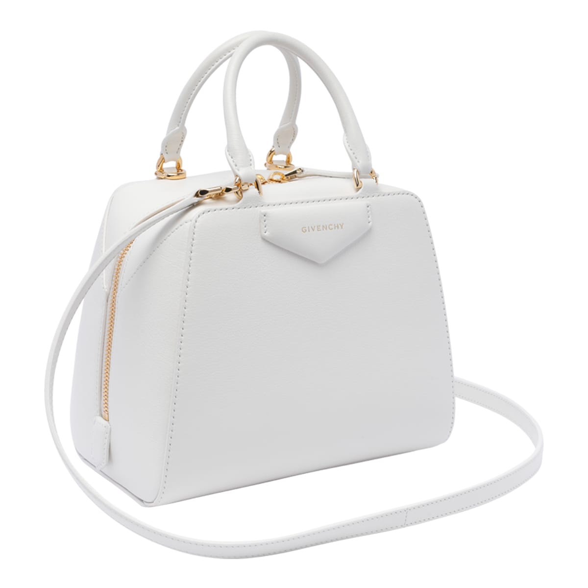 Shop Givenchy Antigona Cube Mini Bag In White