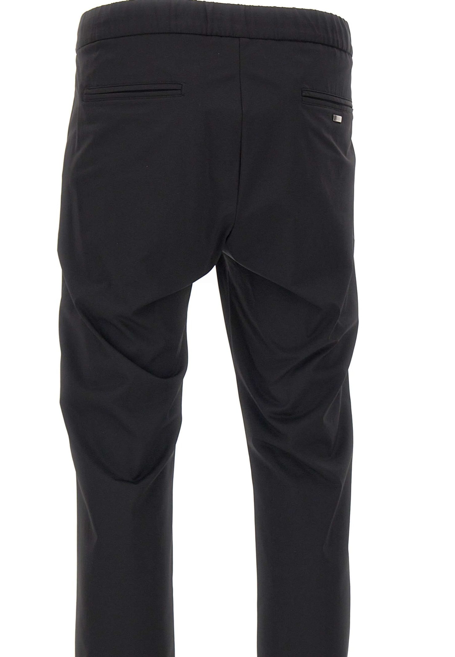 Shop Herno Bi-stretch Tricot Jersey Trousers In Black