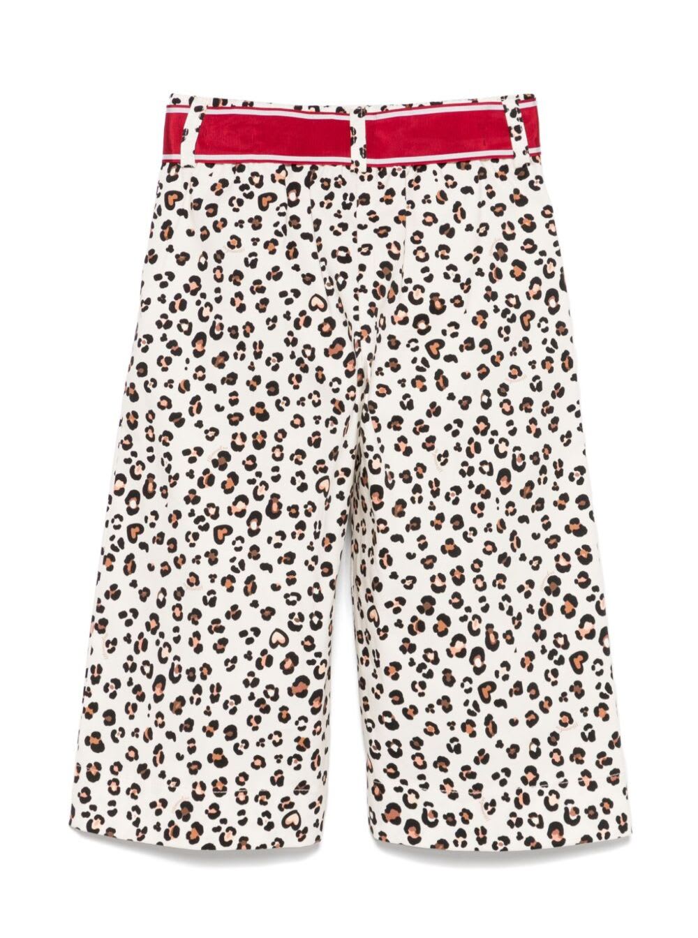 Monnalisa Pantaloni Cropped Gabardi Gabardina St.maculato In Multicolor