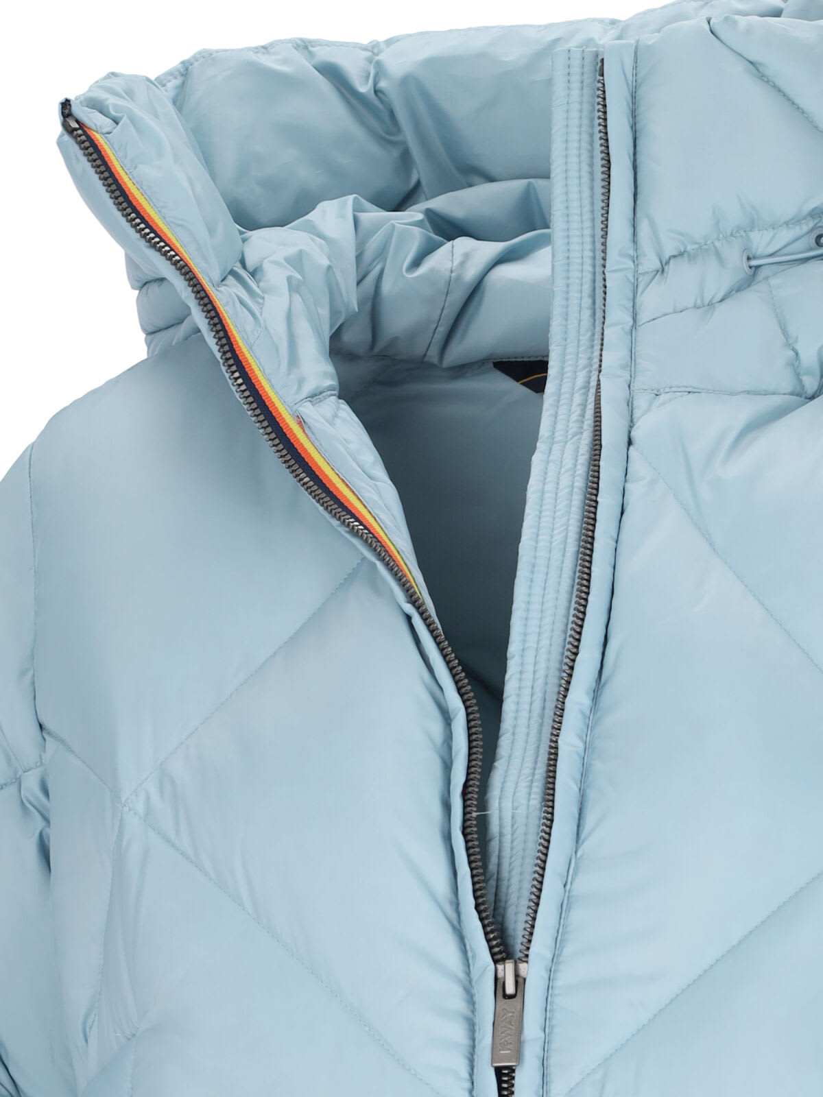 Shop K-way Nevel Super Light Thermo Heavy Down Jacket In Light Blue