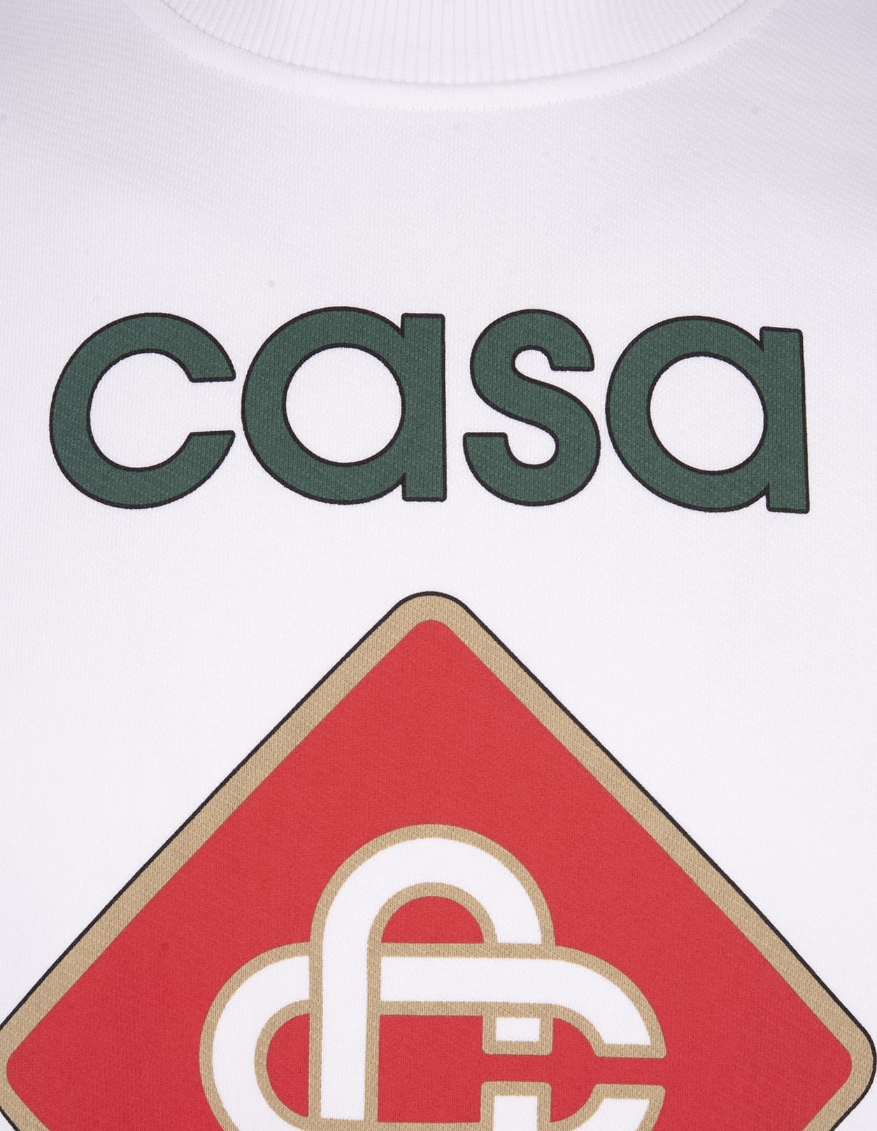Shop Casablanca White Casa Sport Crew Neck Sweatshirt
