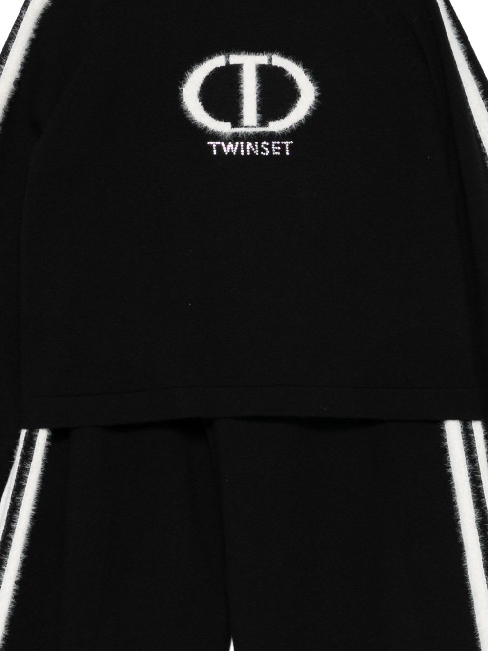 Twinset Kids Tracksuit With Logo In Black