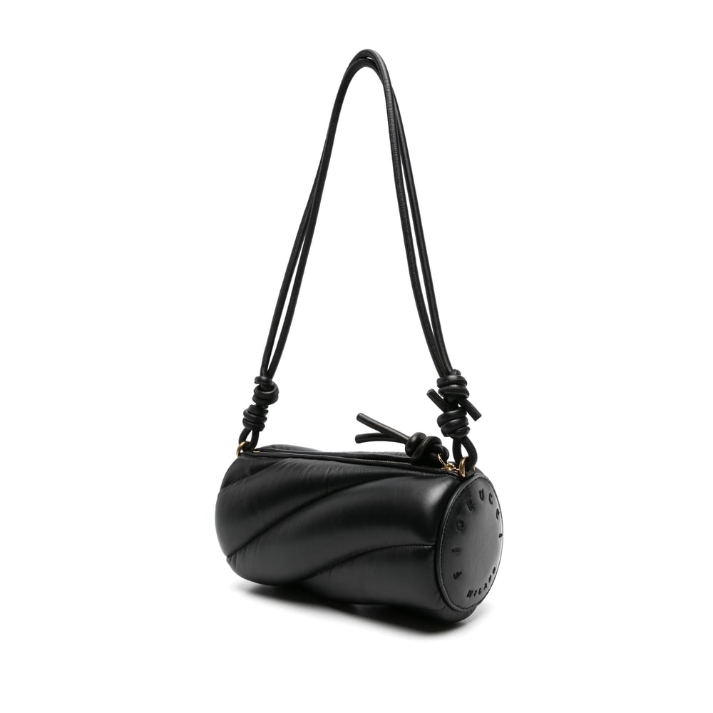 Fiorucci Black Lamb Ovis Aries Aries Shoulder Bag In Black