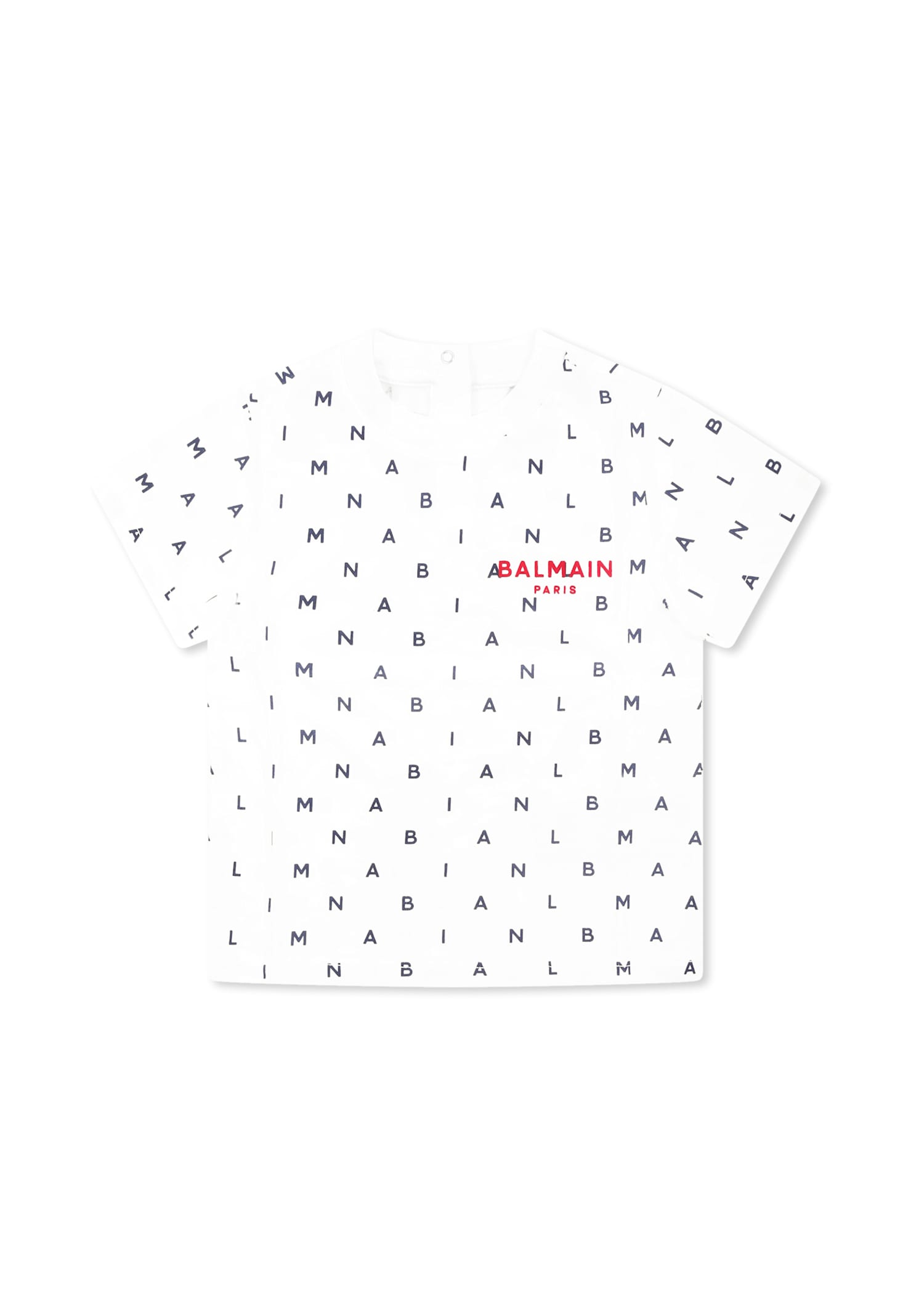 Balmain White T-shirt For Babykids With Logo In White