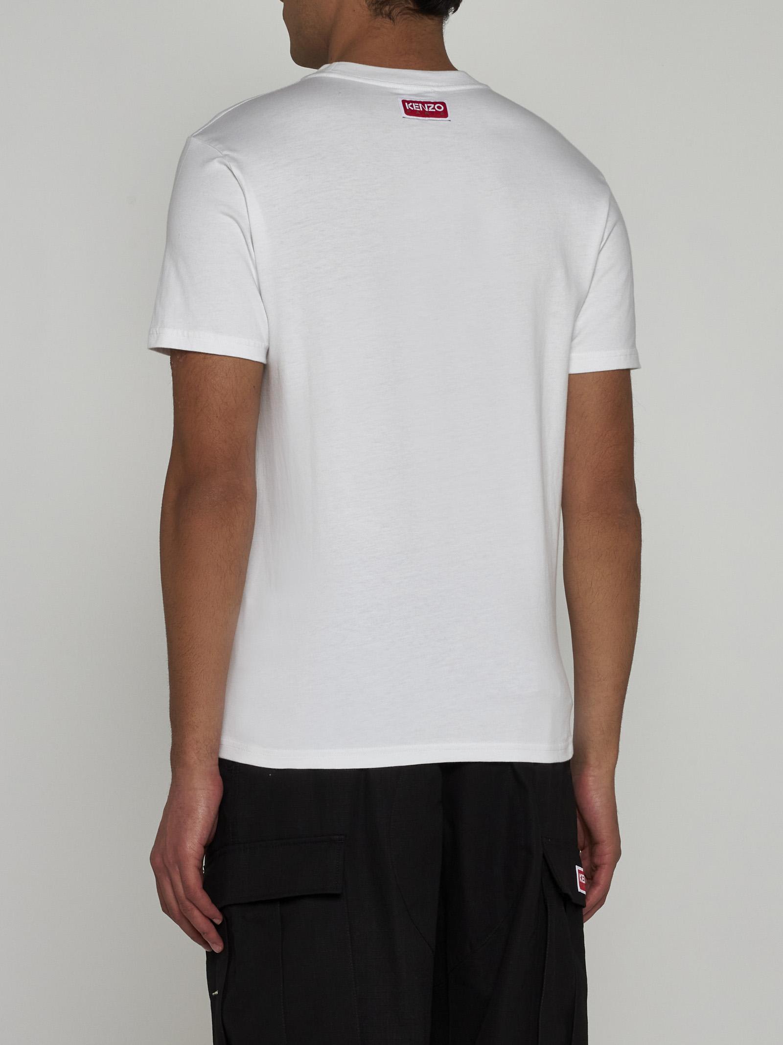 Shop Kenzo Tiger Cotton T-shirt In Blanc Casse