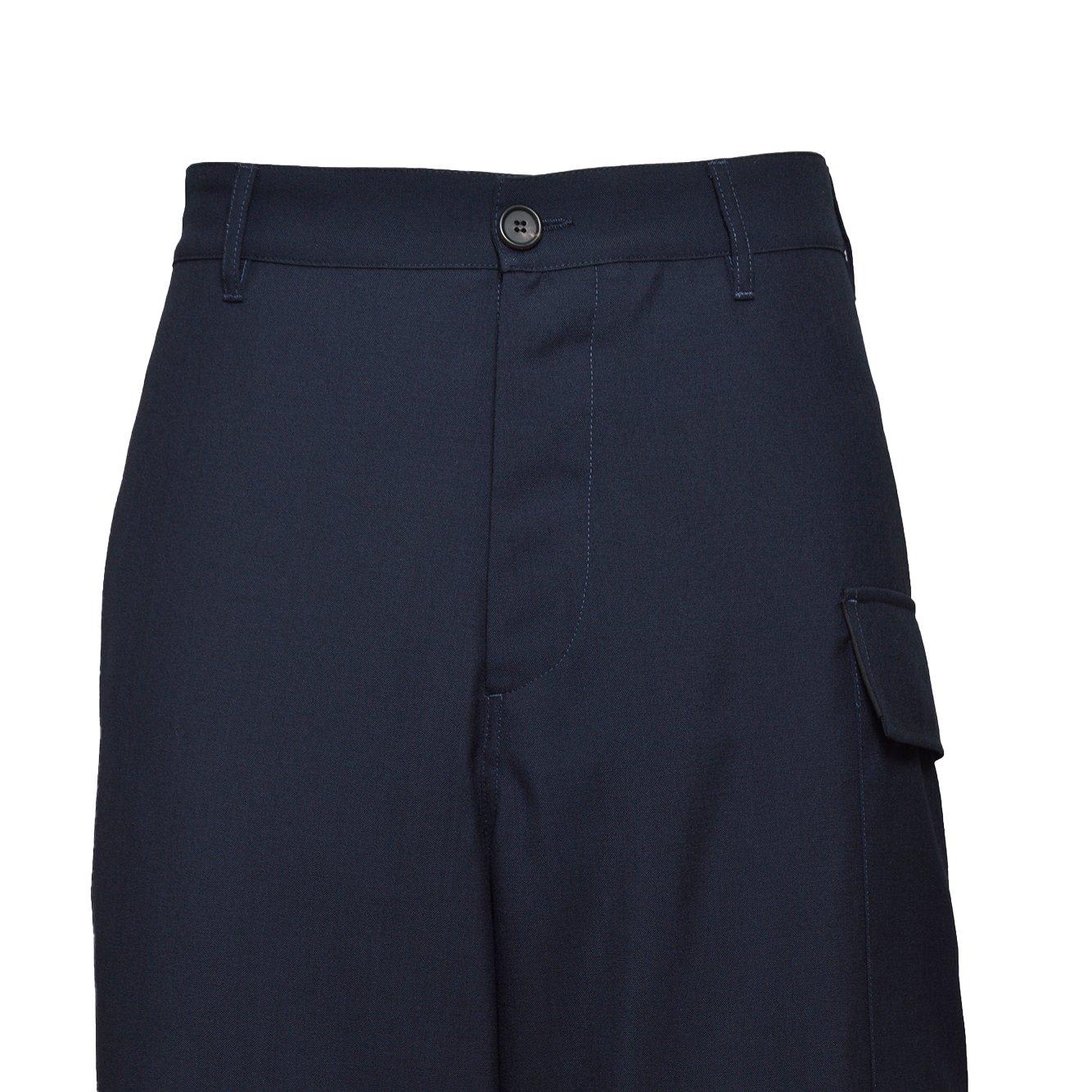 Shop Marni Utility Pocket Mid Rise Trousers In Blu