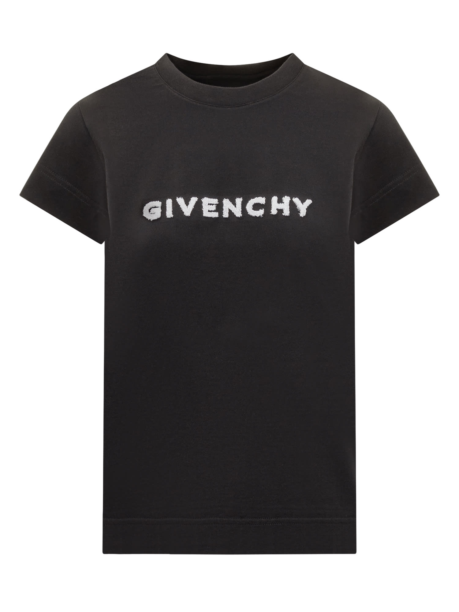 Shop Givenchy 4g Tufting Cotton T-shirt. In Black