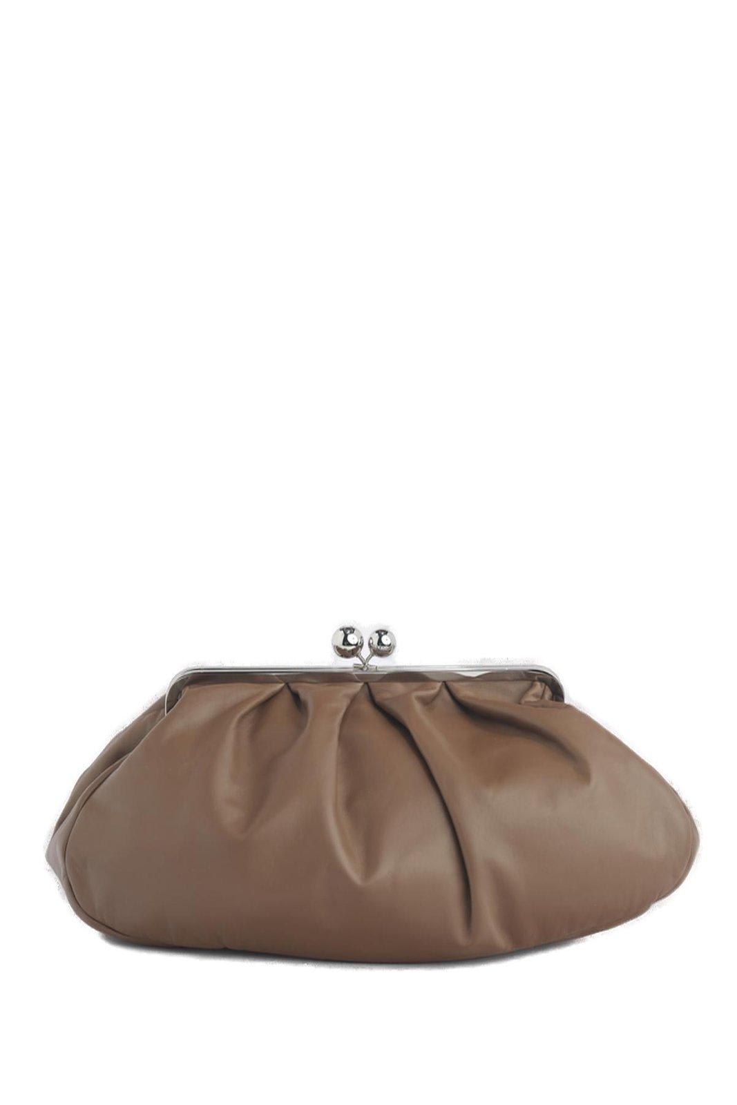 Shop Weekend Max Mara Large Pasticcino Bag In Nero