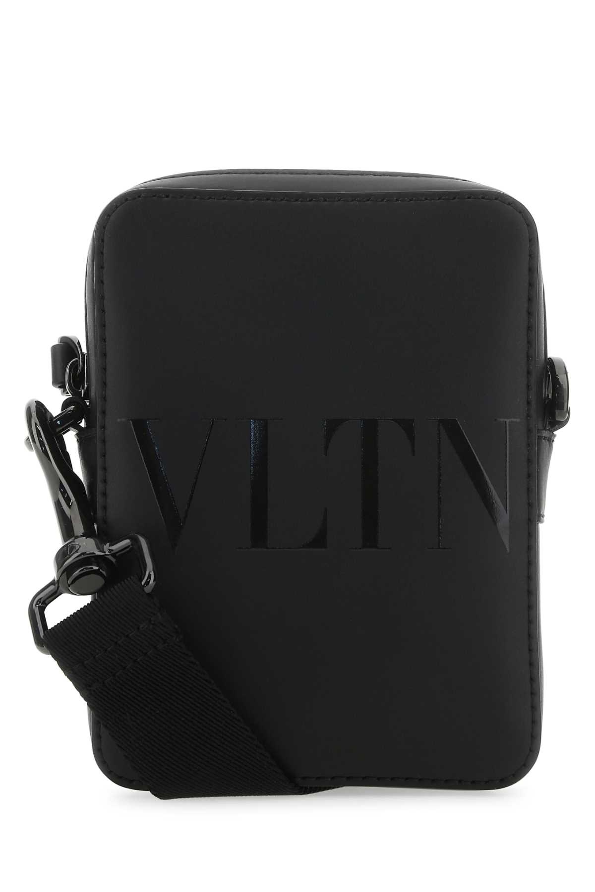 Black Leather Vltn Crossbody Bag