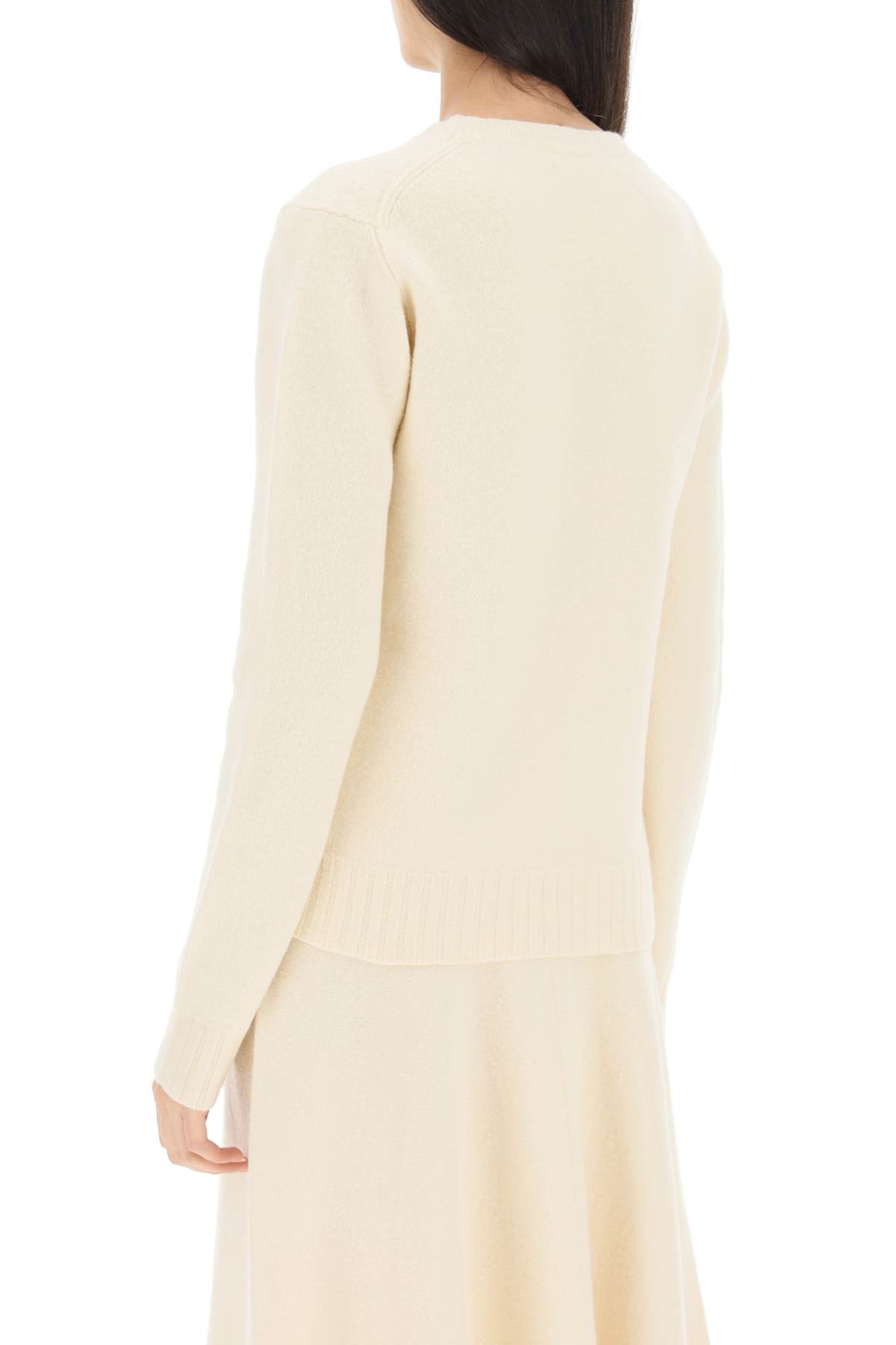 Jil Sander Ribbed-knit Cashmere Jumper In Ivory