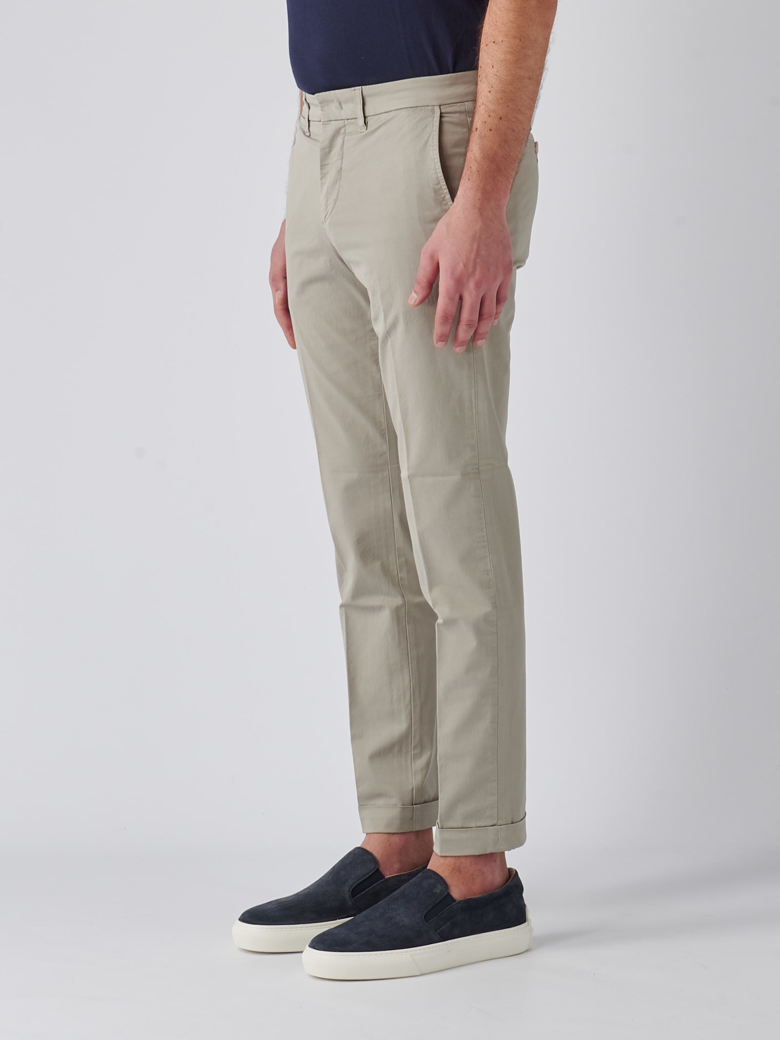 Shop Fay Pantalone Uomo Trousers In Tortora