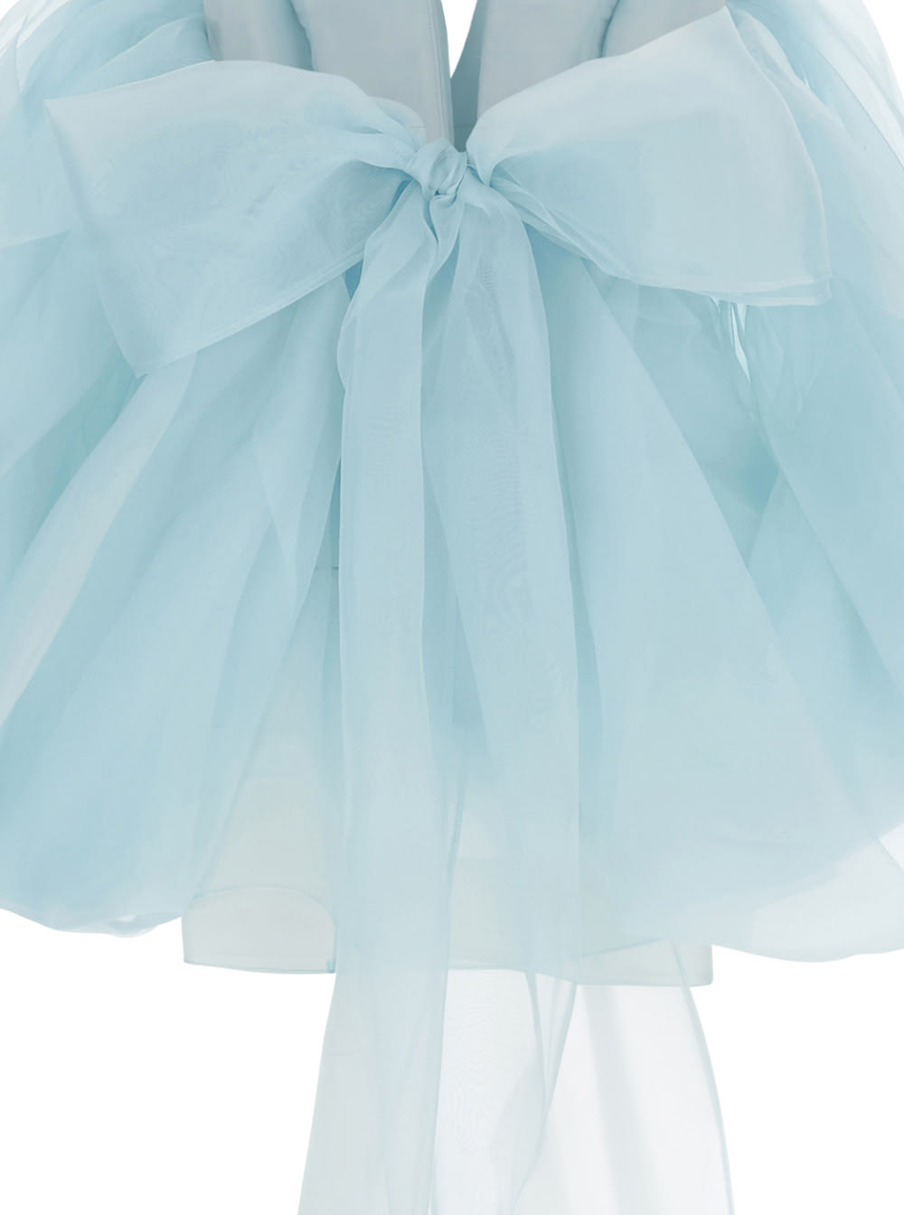 ZIMMERMANN CRUSH LIGHT BLUE TOP WITH BONED BODICE AND REAR TIE CLOSURE IN SILK WOMAN