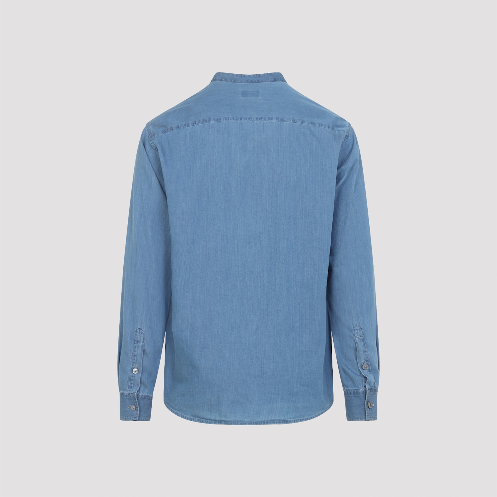 Giorgio Armani Long Sleeve Shirt In Blue