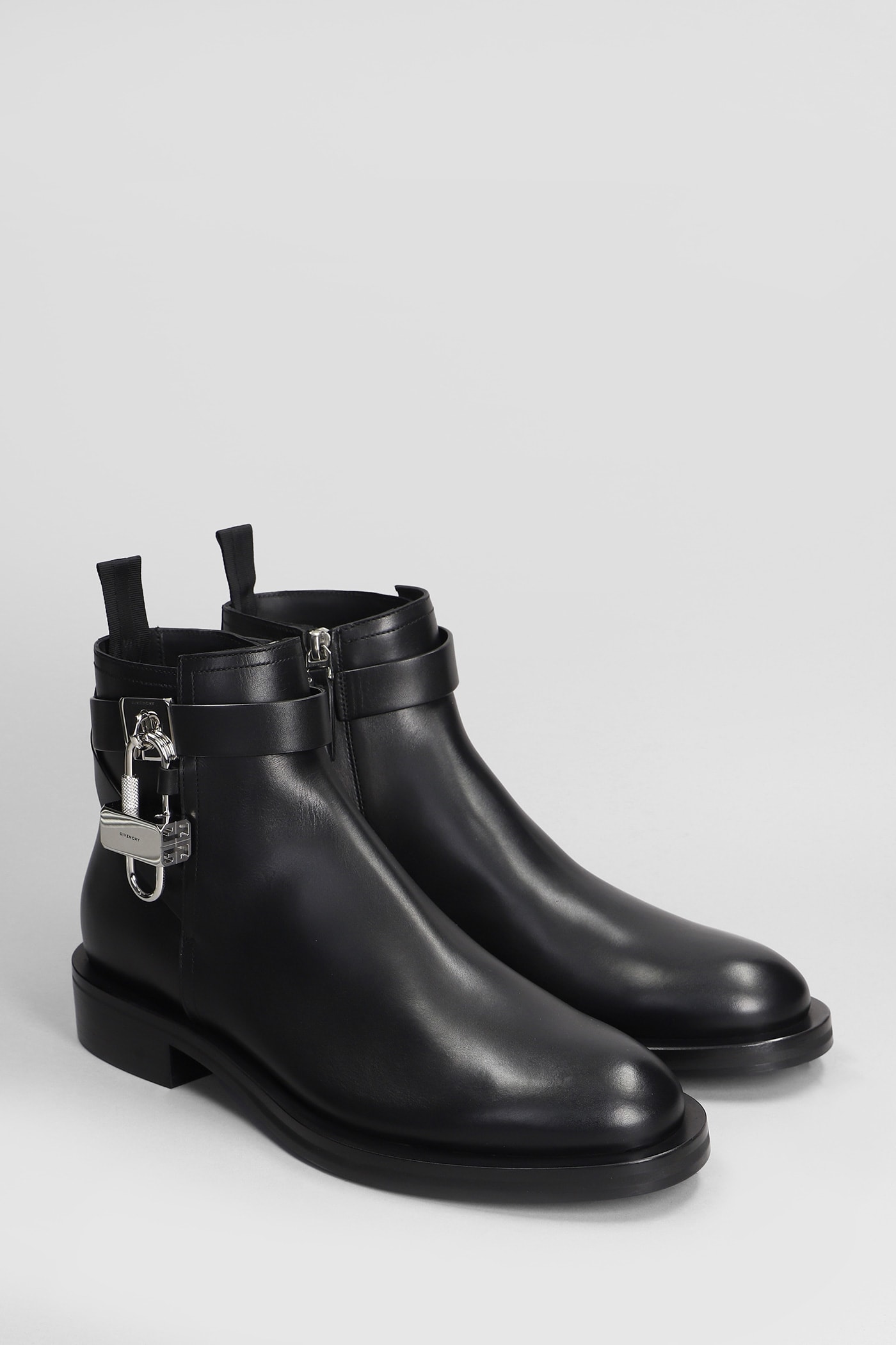 Shop Givenchy Lock Ankle Boots Ankle Boots In Black Leather