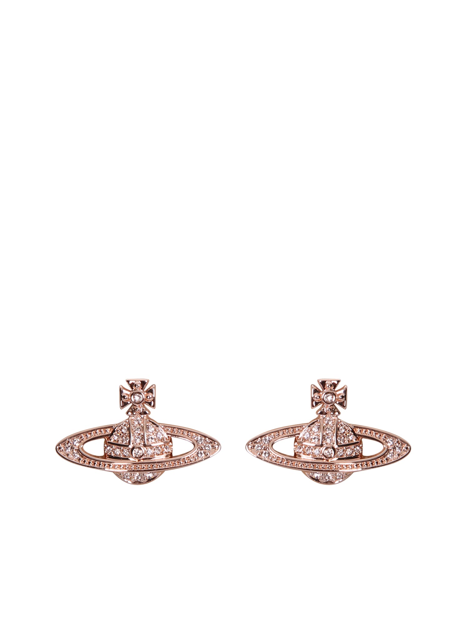 Vivienne Westwood Mini Bas Relief Gold Rose Earrings