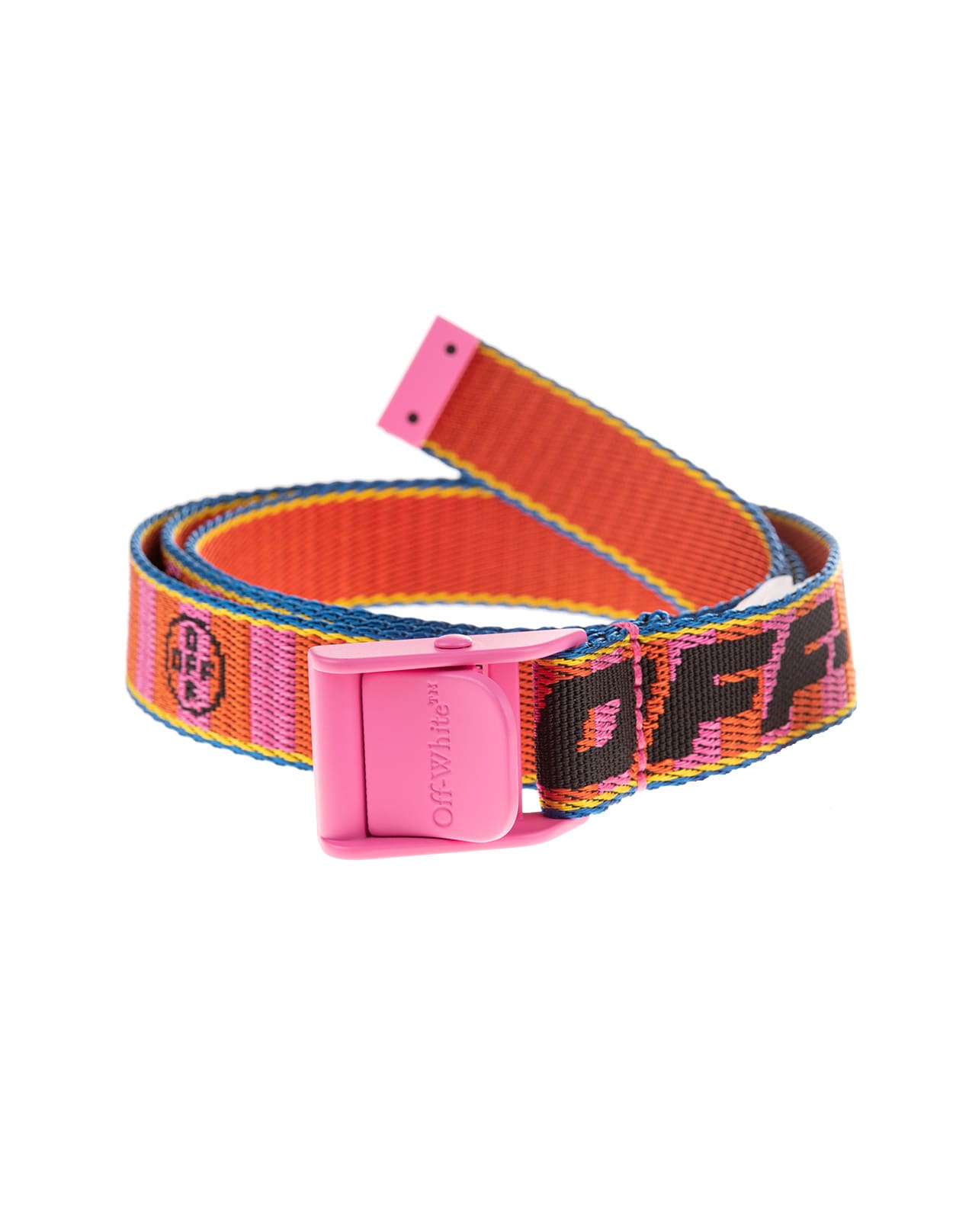 Off-White Woman Multicolored Industrial Mini Belt With Black Logo
