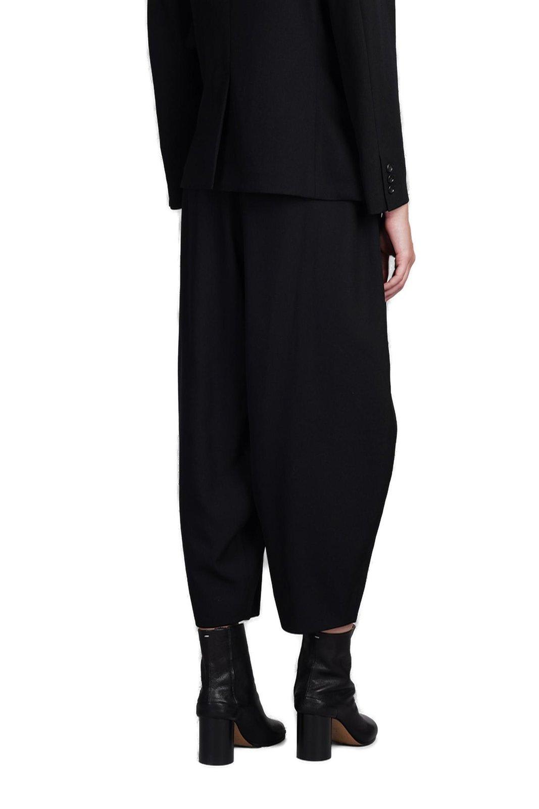 Shop Comme Des Garçons Comme Des Garcons Ballon Design Cropped Trousers In Black