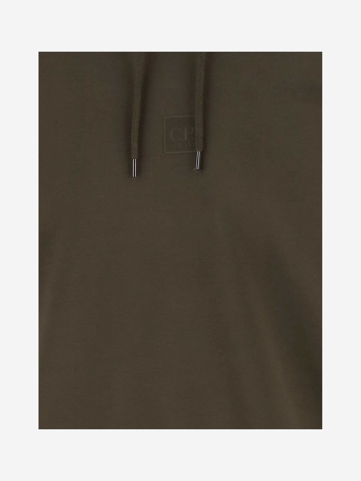 C.p. Company Cp Company Stretch Cotton Sweatshirt With Logo In Verde Scuro