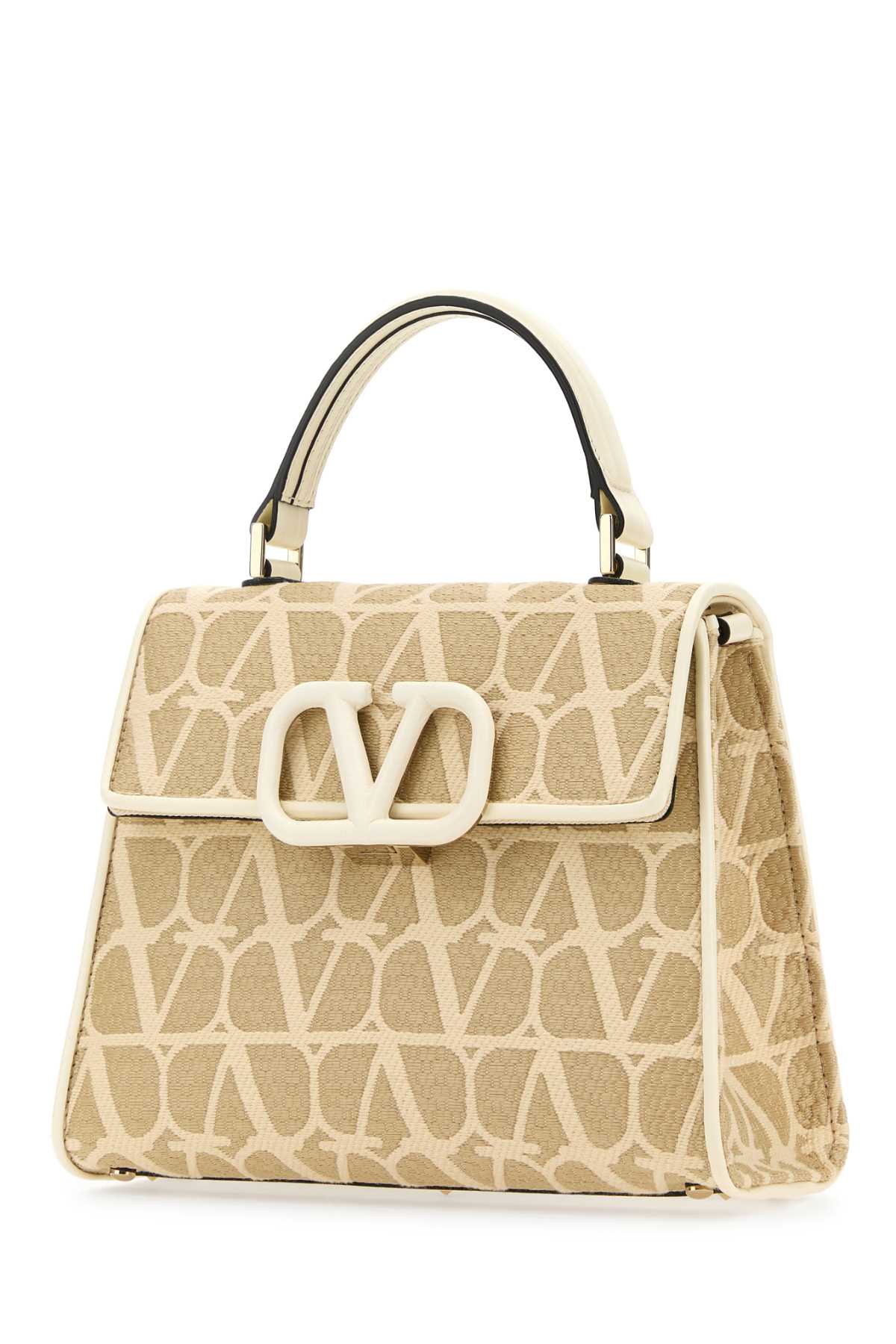 Shop Valentino Toile Iconographe Vlogo Handbag In Naturaleivory