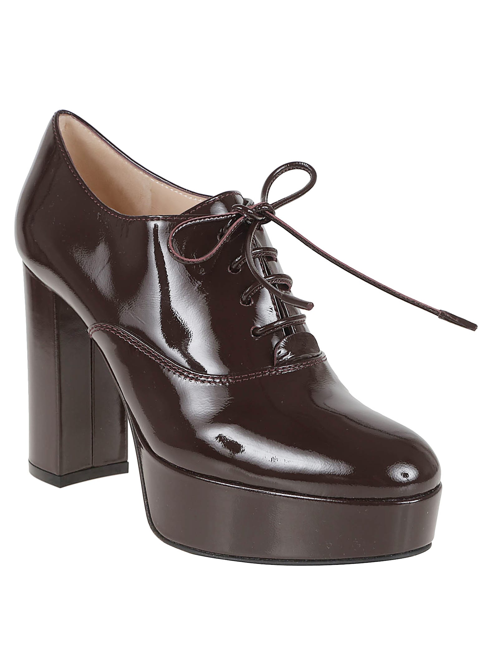 Gianvito Rossi 70 Patent-leather Platform Oxford Pumps In Animal Print