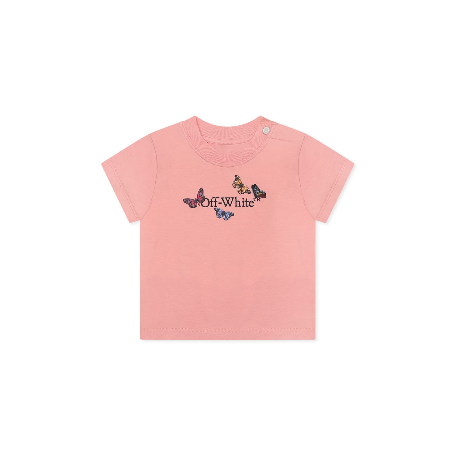 Off-white Baby Girls Bookish Butterfly T-shirt In Pink