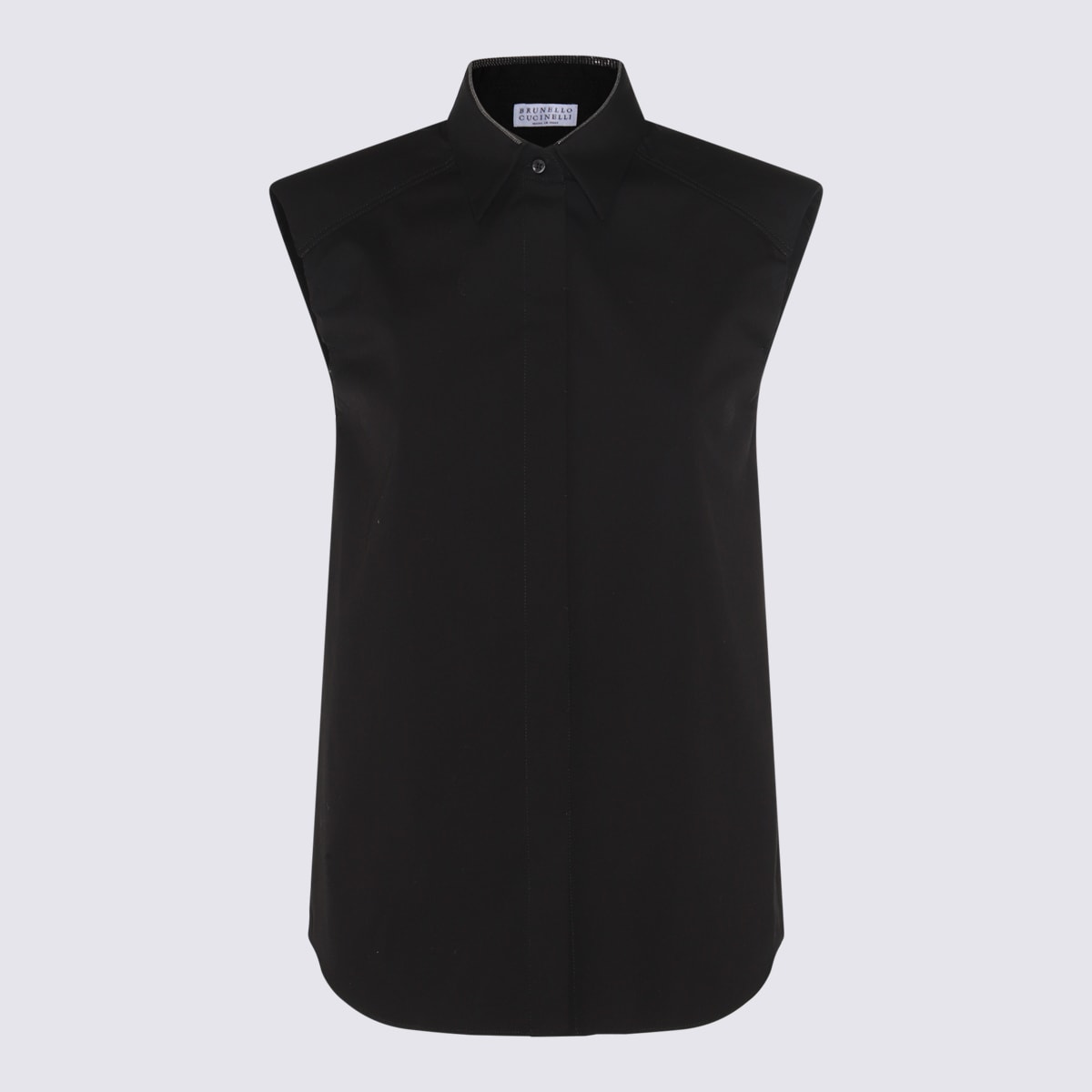 Shop Brunello Cucinelli Black Cotton Shirt