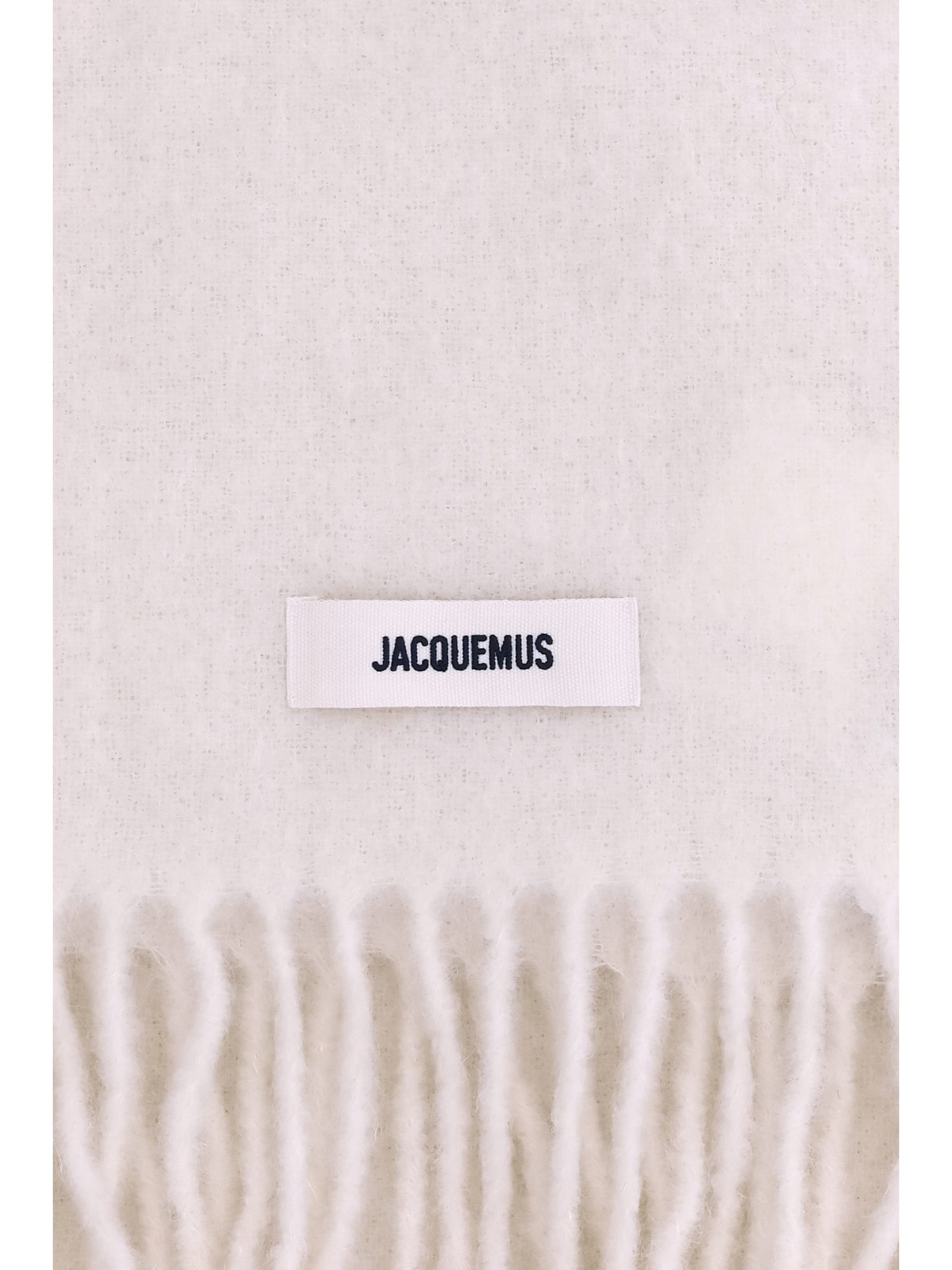 Jacquemus Fringed Scarf In Neutral