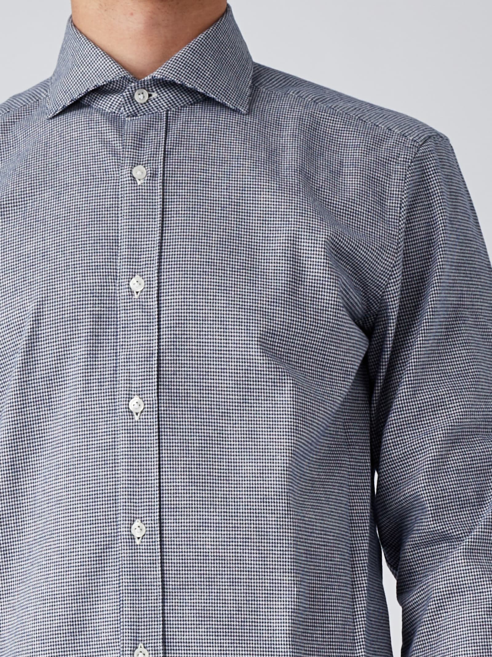 Fay Collo Francese Shirt In Blue